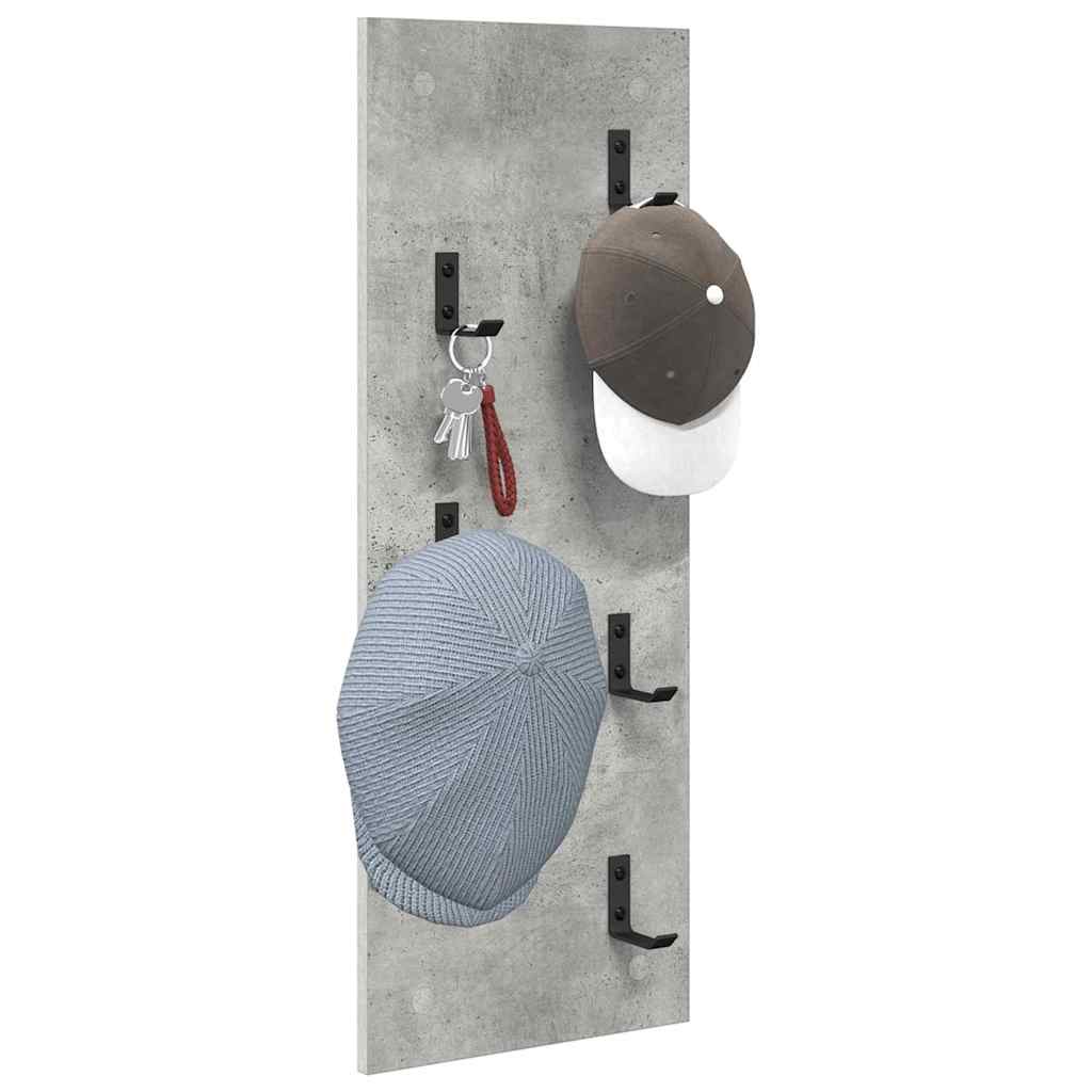 Vješalica za kapute na zidu Betonski sivi 30 x 1,5 x 80 cm