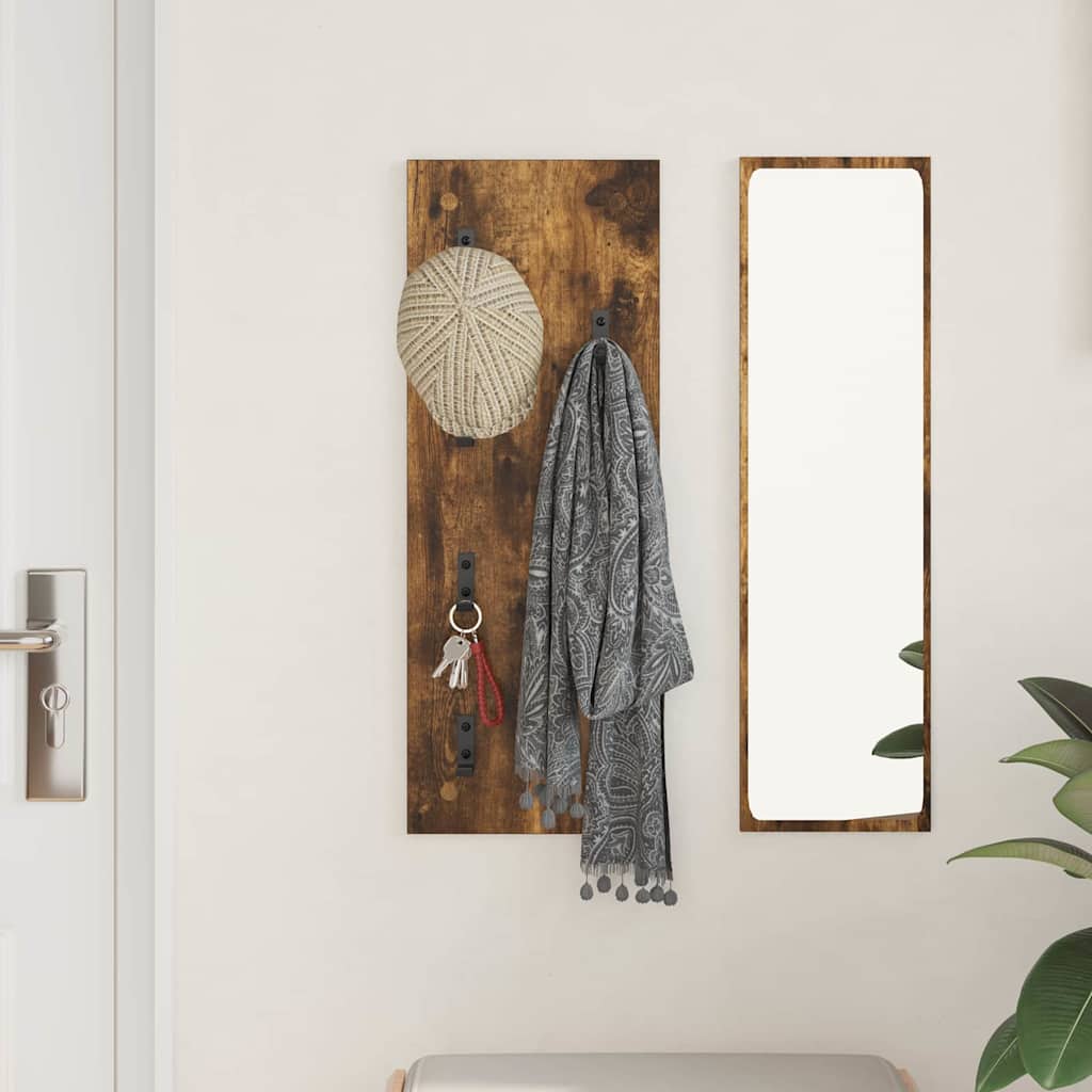 Vješalica za kapute na zidu Dimljeni hrast 30 x 1,5 x 80 cm