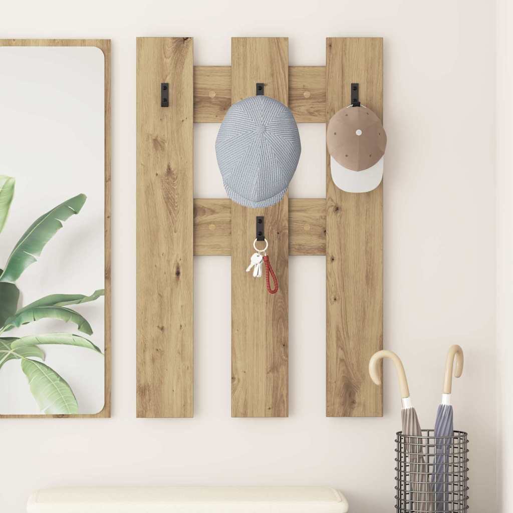 Vješalica za kapute na zidu Umjetnički hrast 65 x 3 x 100 cm