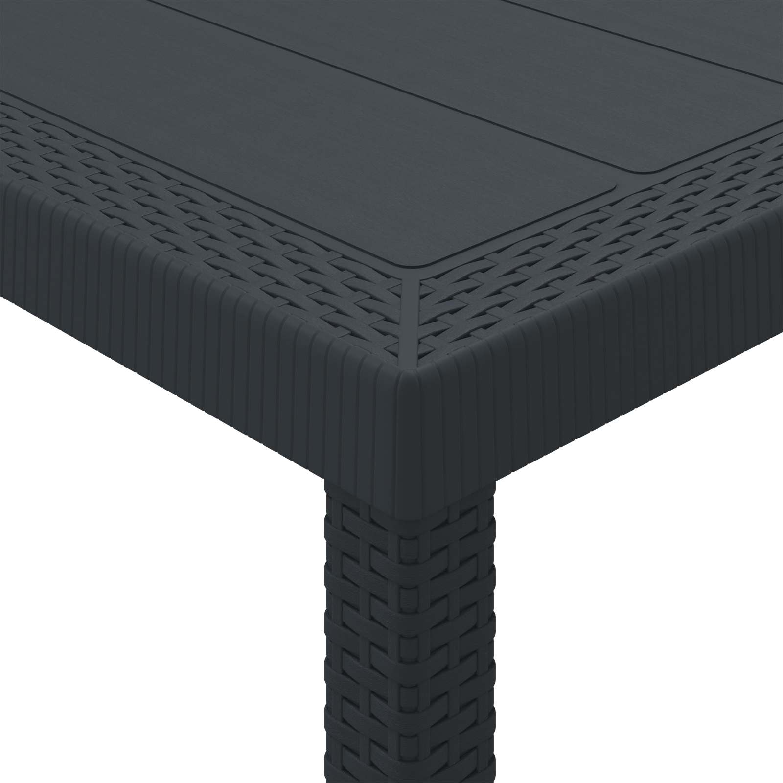 Stol za vrt Antracit 100 x 100 x 73 cm poliratan