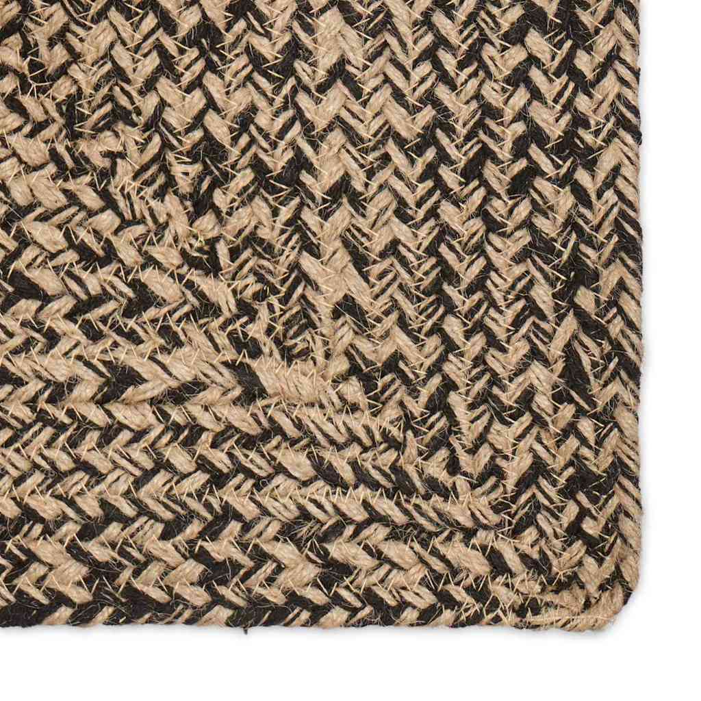 Tepisi za područja Prirodna i crna 160 x 230 cm Juta