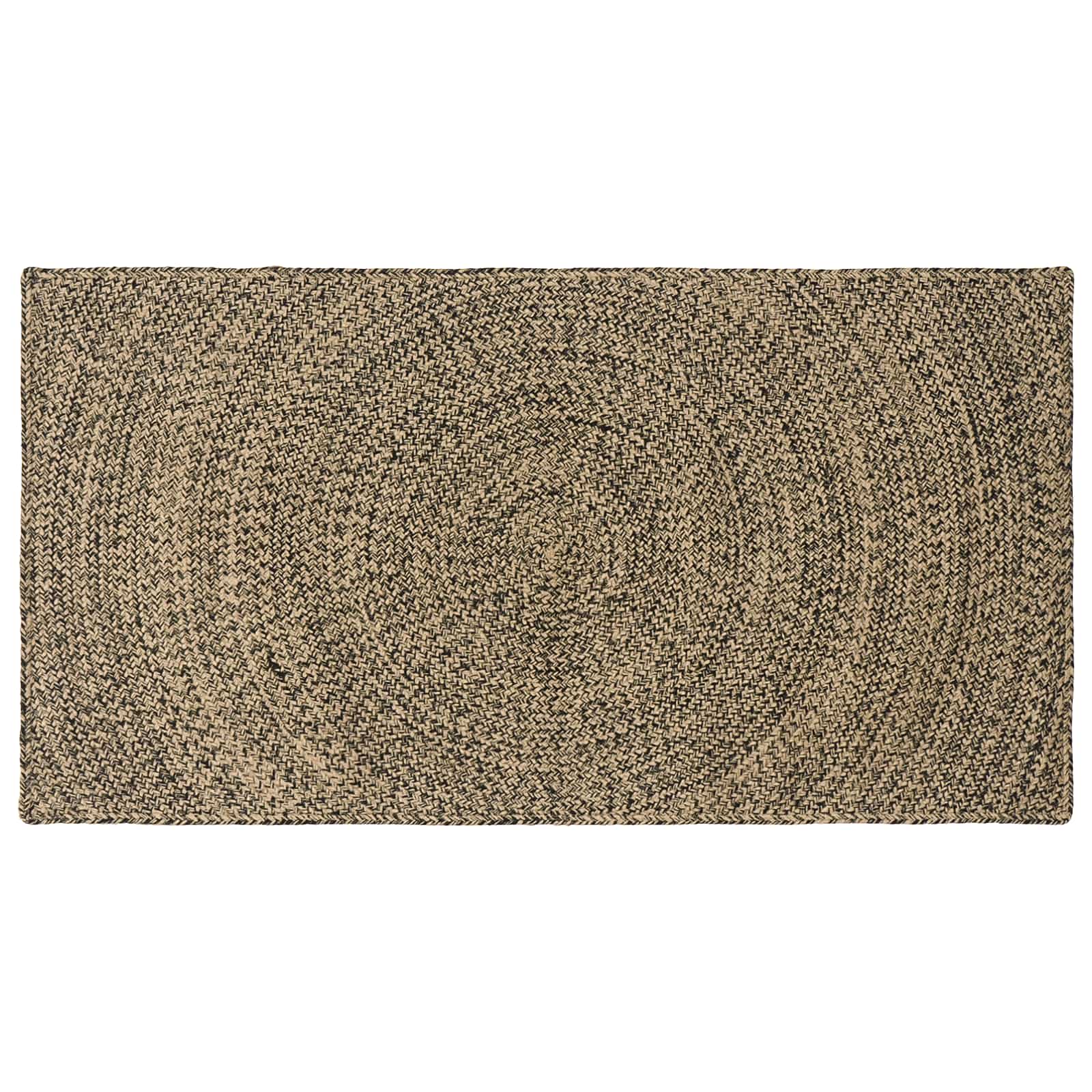 Tepisi za područja Prirodna i crna 60 x 110 cm Juta