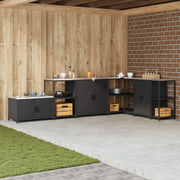 Kuhinjsko skladištenje HATTEM Crna 90 x 50 x 92 cm Čelik