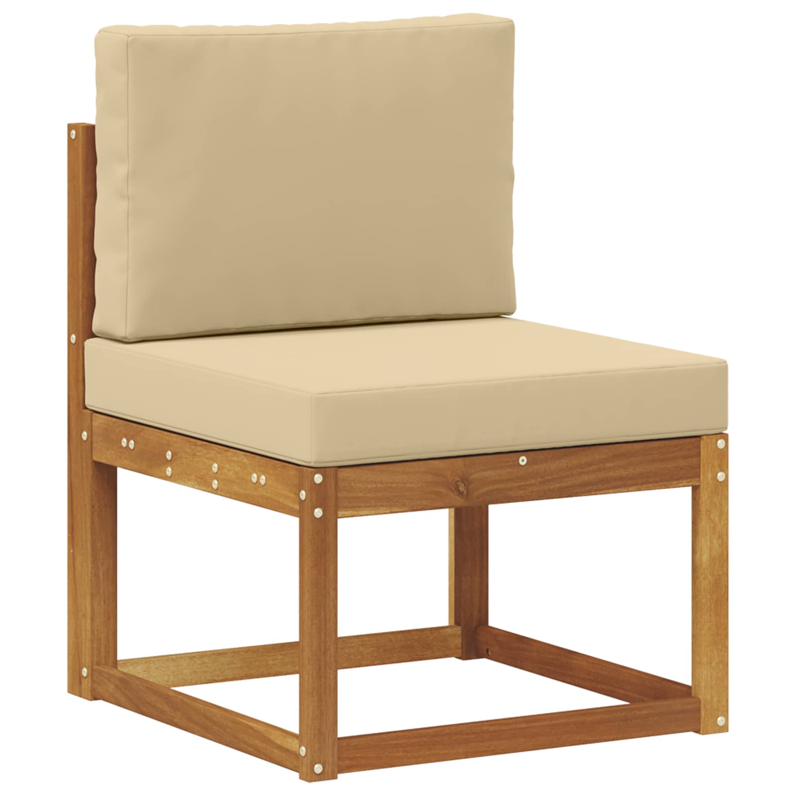 Set vanjskih sofa 7 pcs Prirodna i bež Poliester