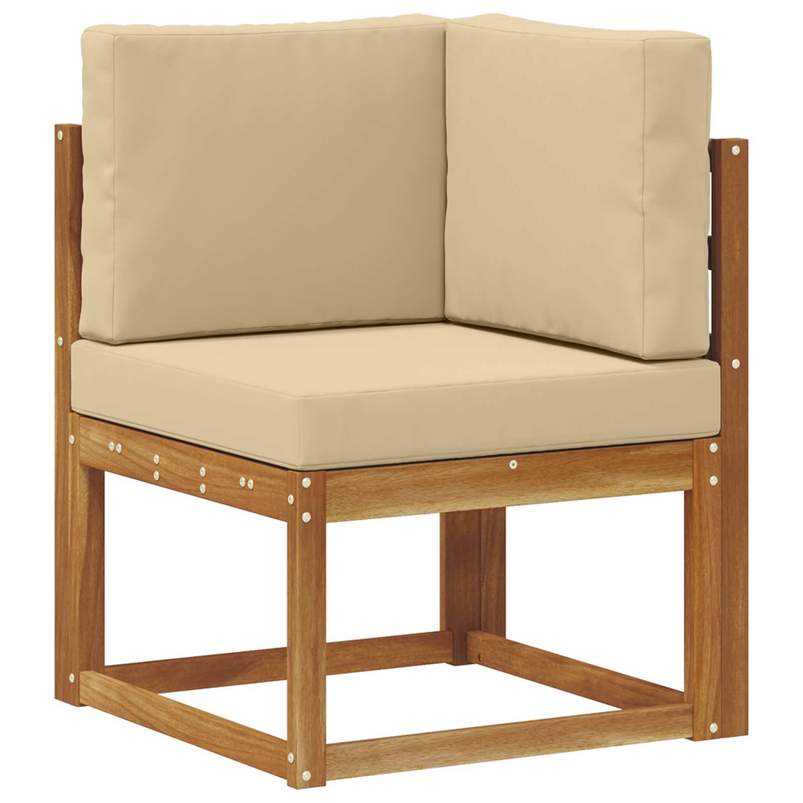 Set vanjskih sofa 7 pcs Prirodna i bež Poliester