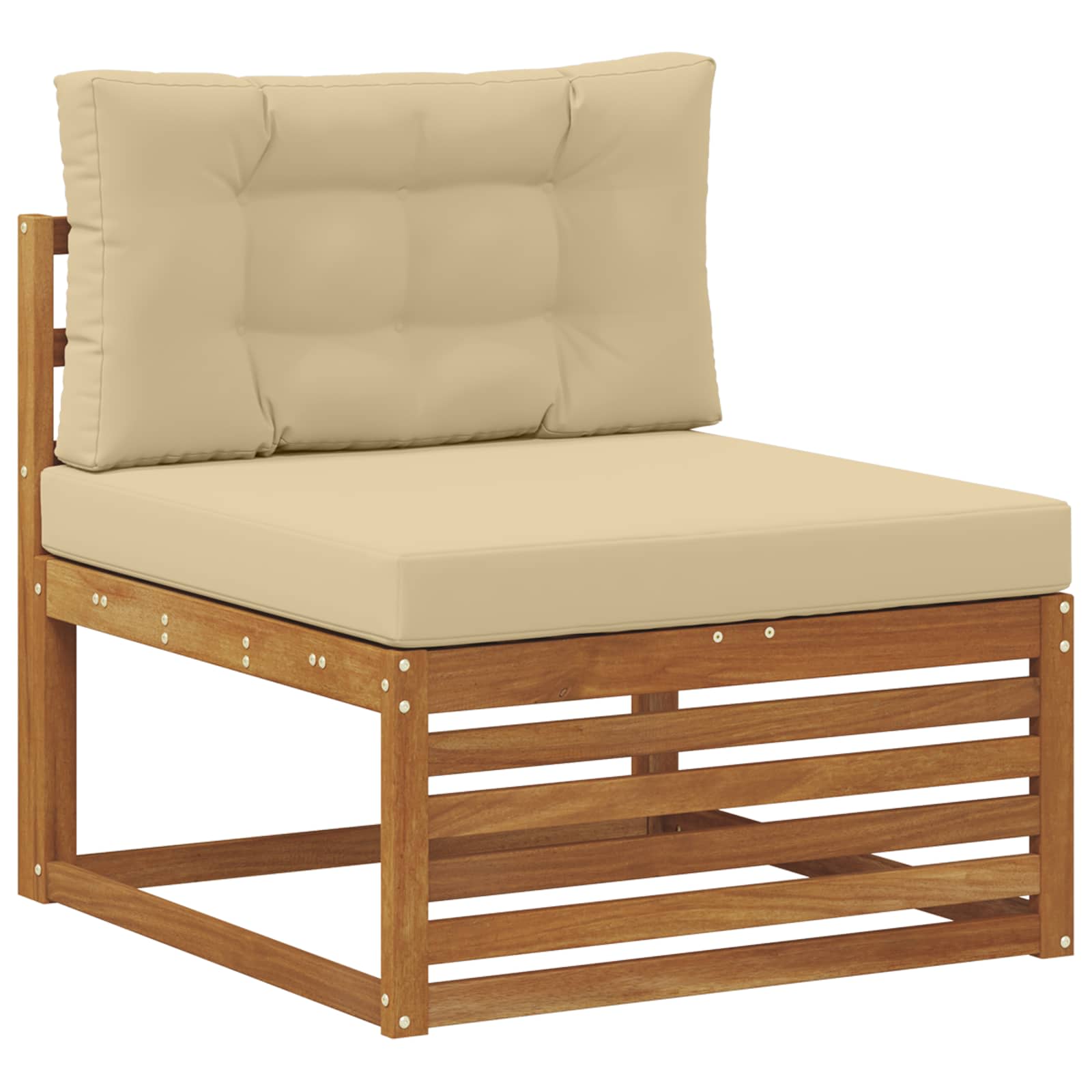 Set vanjskih sofa 3 pcs Prirodna i bež Poliester