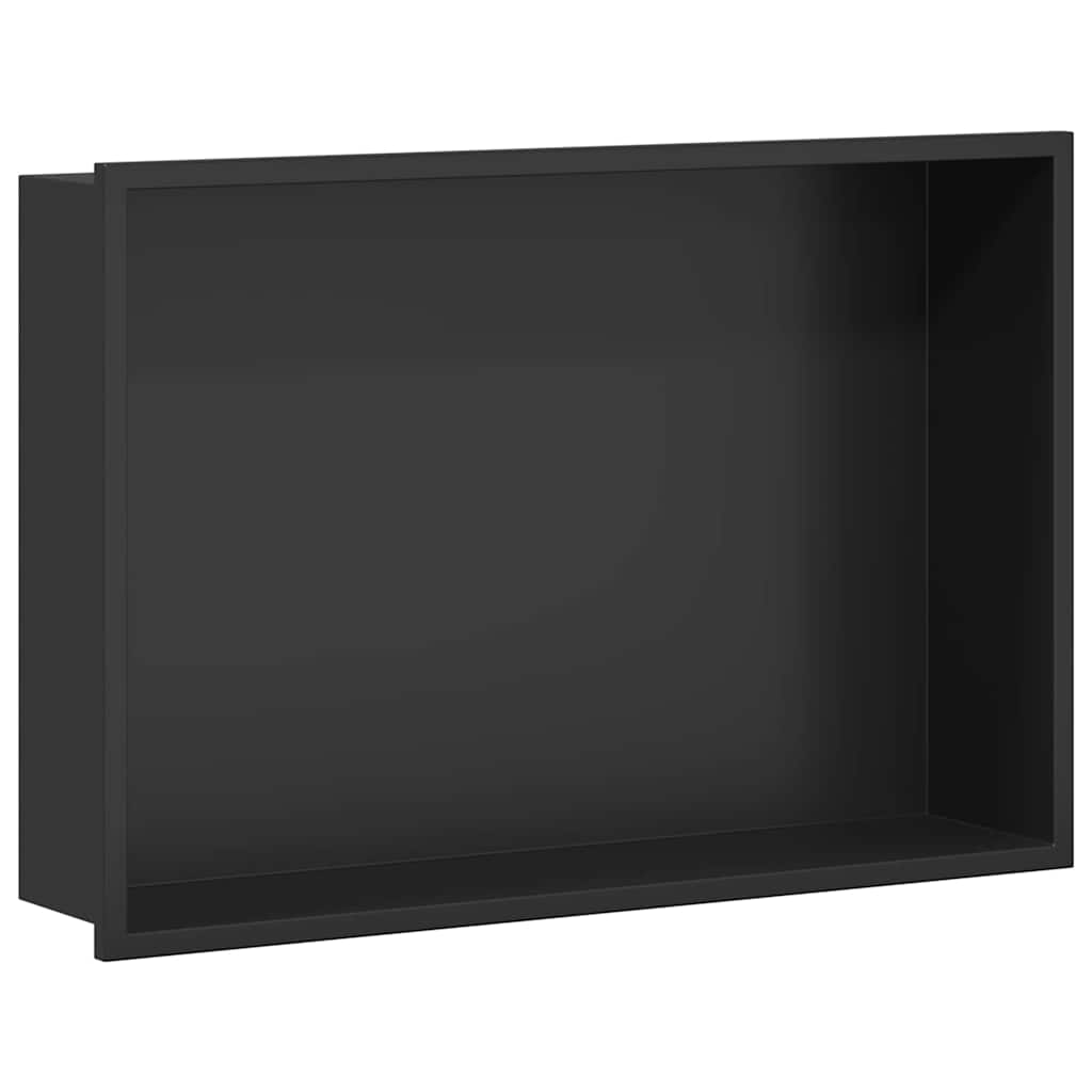 Ničica za tuš Crna 45 x 30 x 9,5 cm Nehrđajući čelik