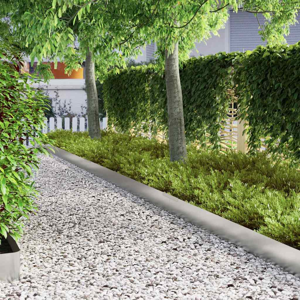 Ograda oko Travnjaka 4 pcs Srebrno 450 x 0,05 x 25 cm