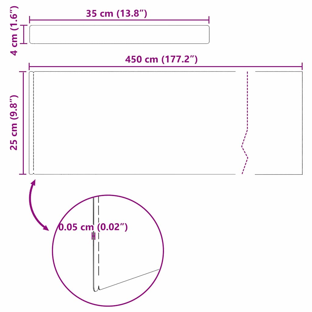 Ograda oko Travnjaka 4 pcs Rđa 450 x 0,05 x 25 cm
