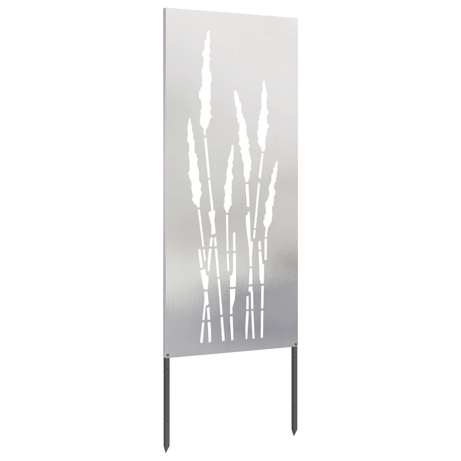 Privatnost u vrtu Cvjetni Srebrno 50 x 140 cm Nehrđajući čelik