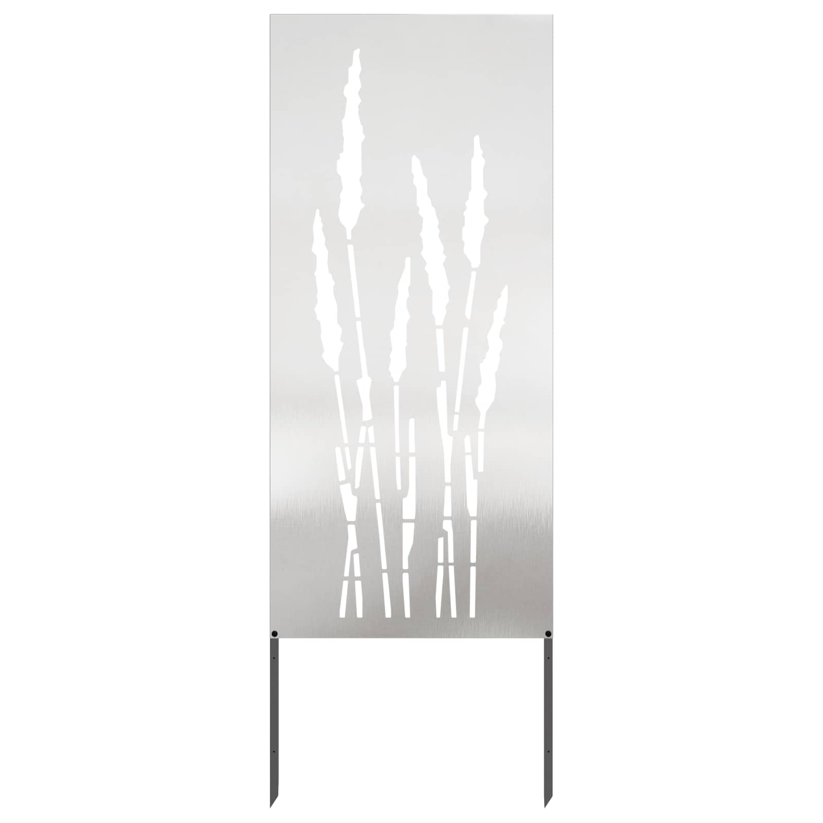 Privatnost u vrtu Cvjetni Srebrno 50 x 140 cm Nehrđajući čelik