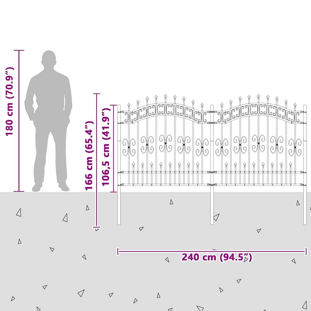 Vrtna Ograda KAMPEN 240 x 166 cm Mesh Bijelo