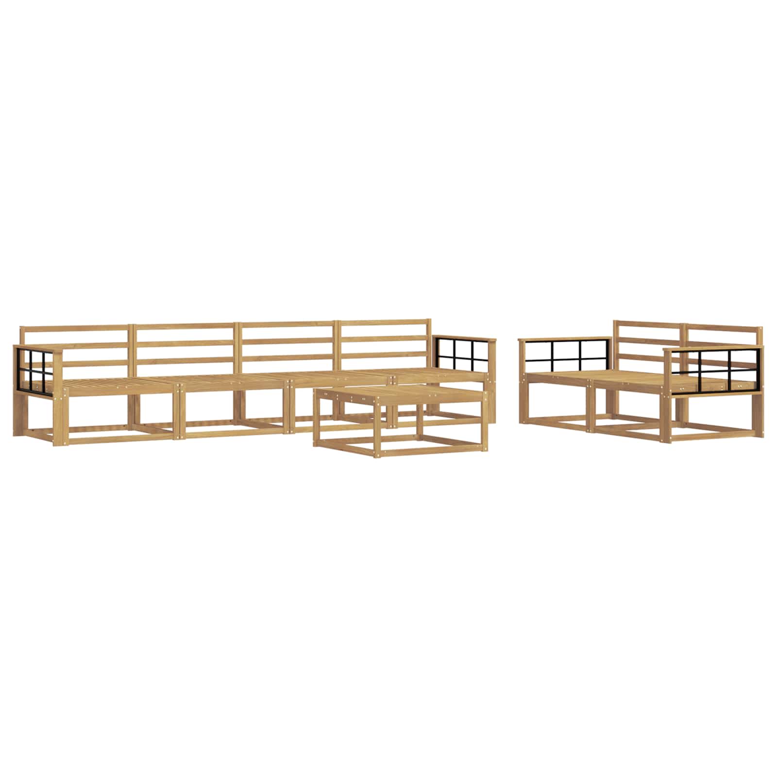 Set vanjskih sofa 7 pcs Bijela