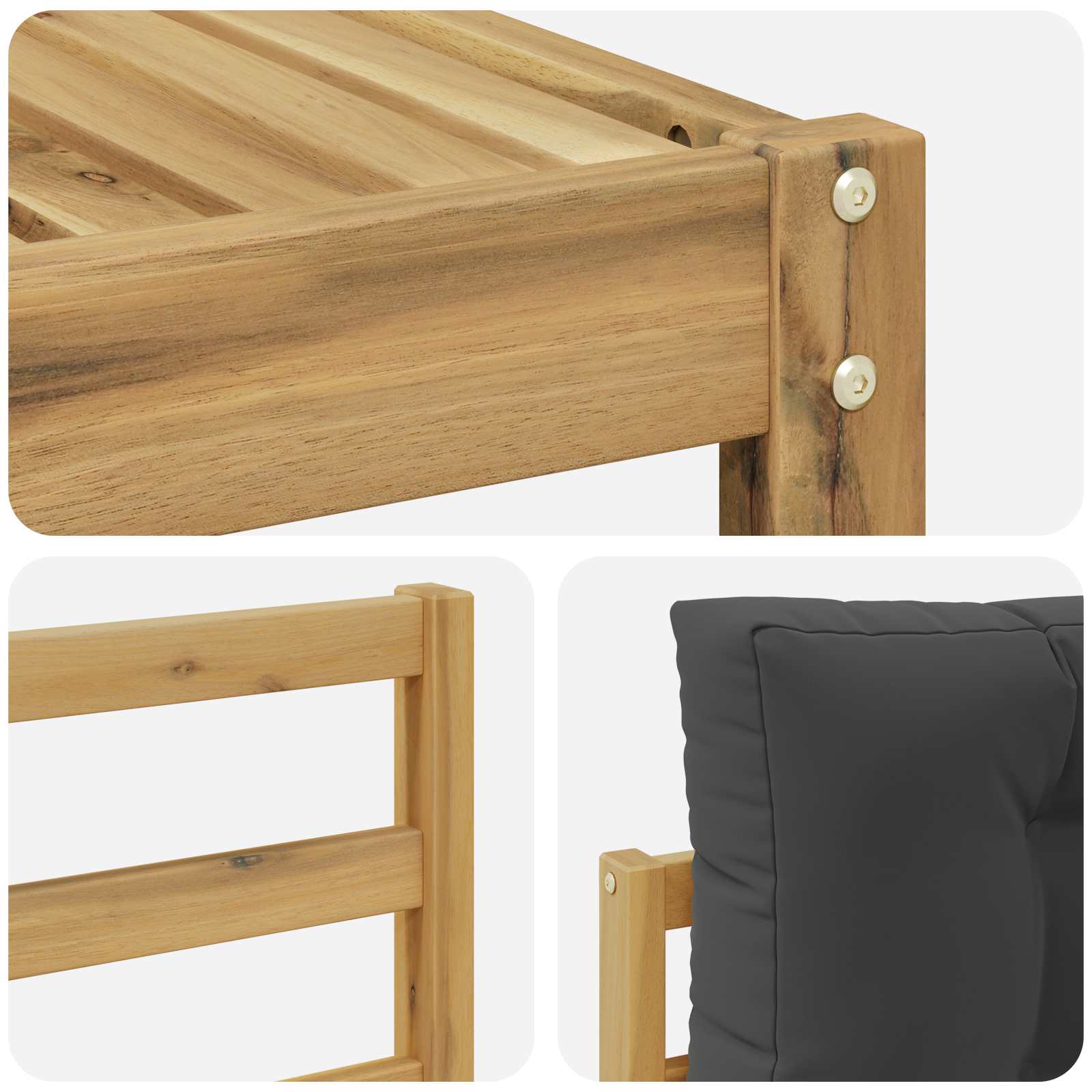 Set vanjskih sofa 7 pcs Bijela i antracit