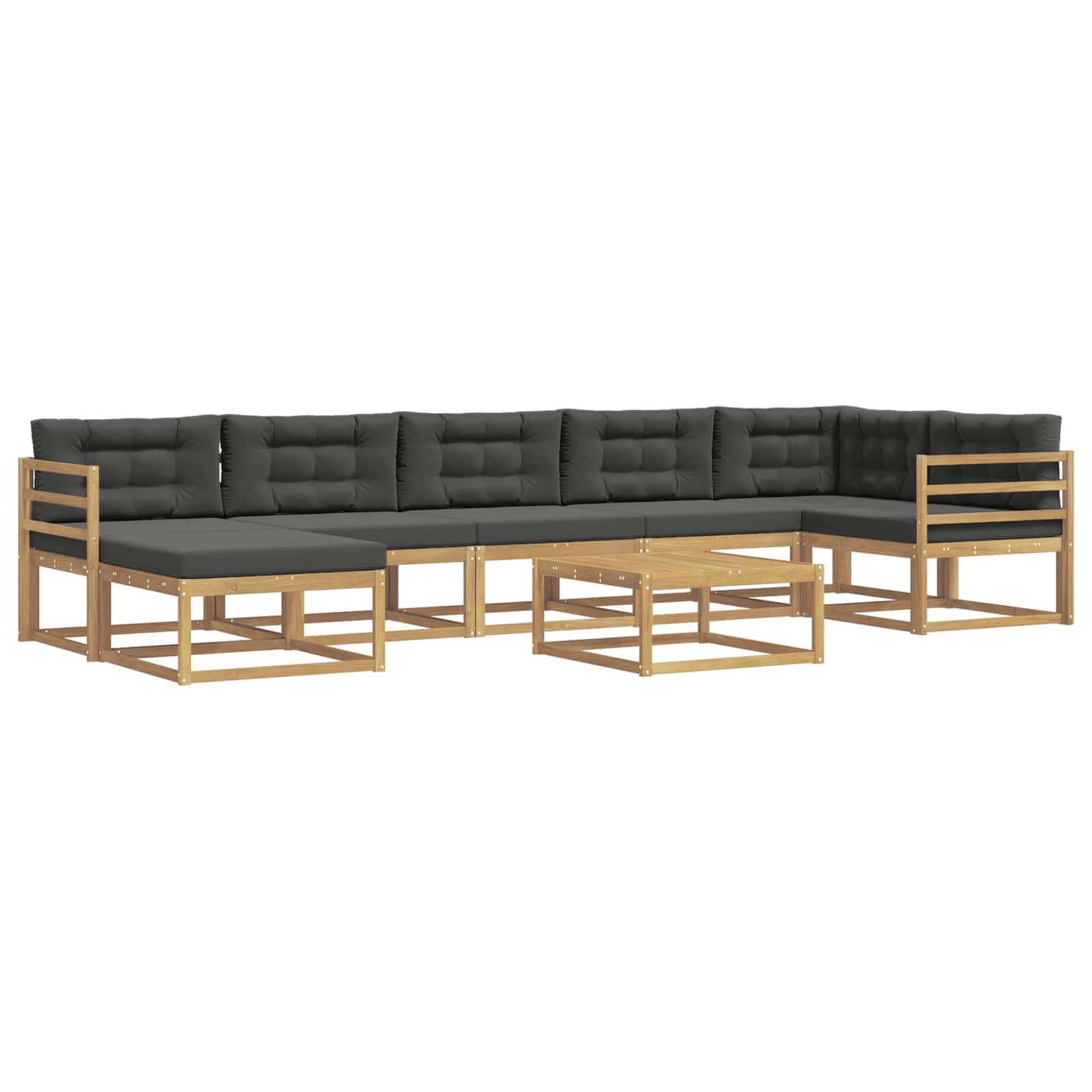 Set vanjskih sofa 8 pcs Bijela i antracit