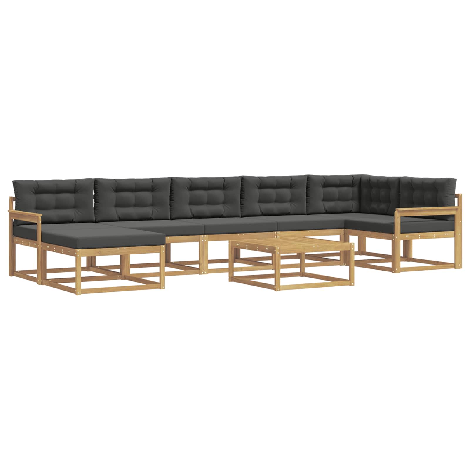 Set vanjskih sofa 8 pcs Bijela i antracit