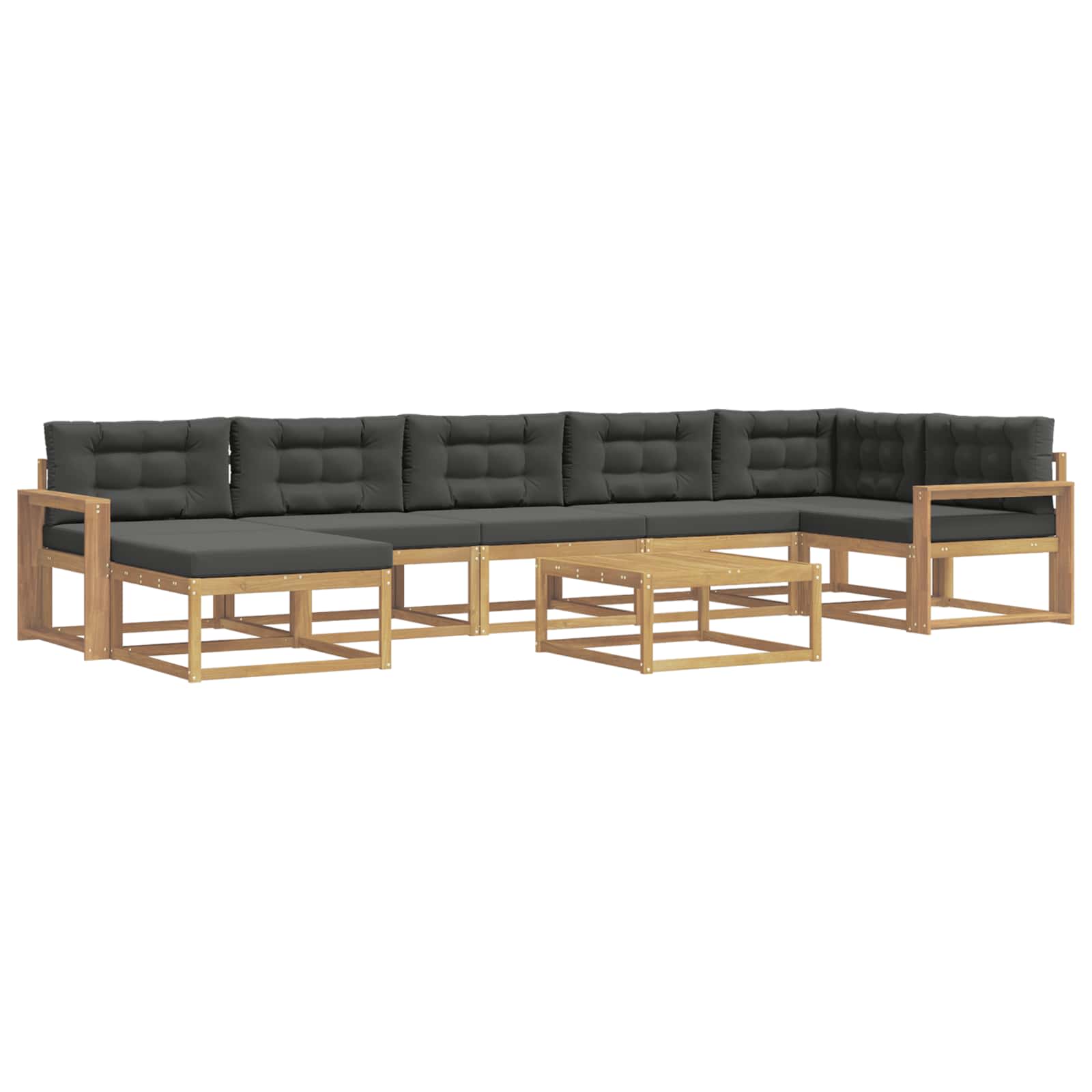 Set vanjskih sofa 8 pcs Bijela i antracit