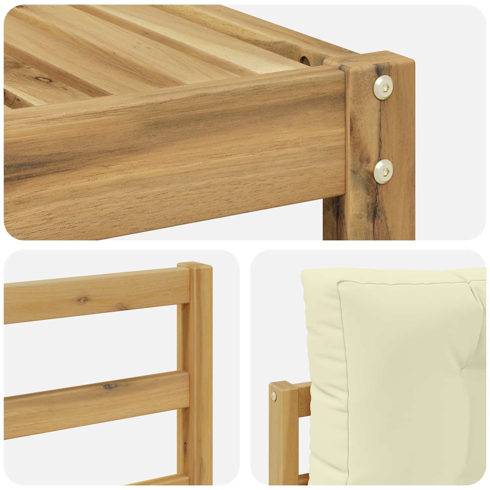 Set vanjskih sofa 8 pcs Bijela i krem