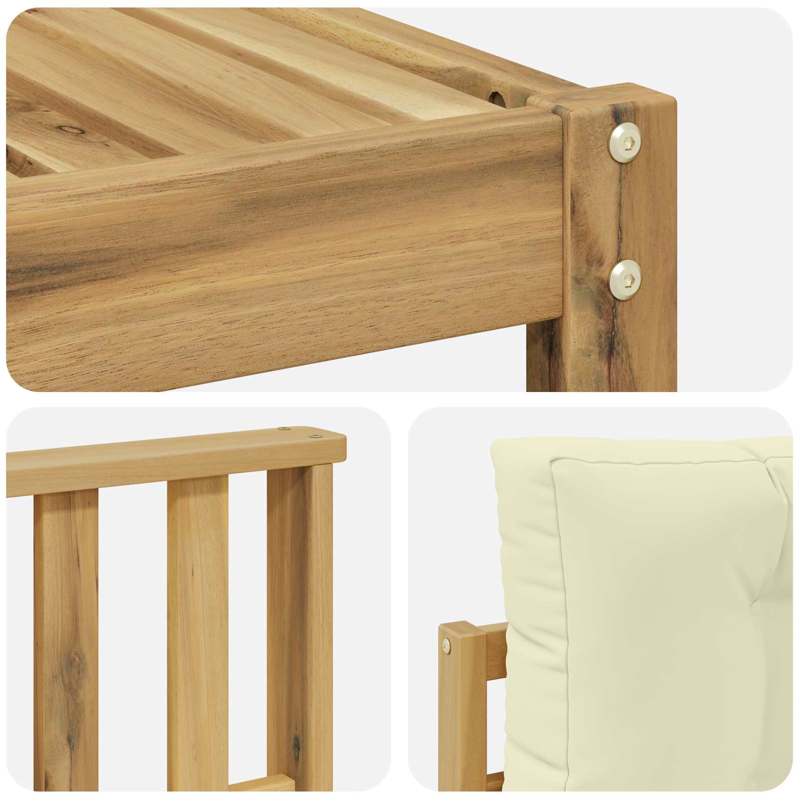 Set vanjskih sofa 8 pcs Bijela i krem
