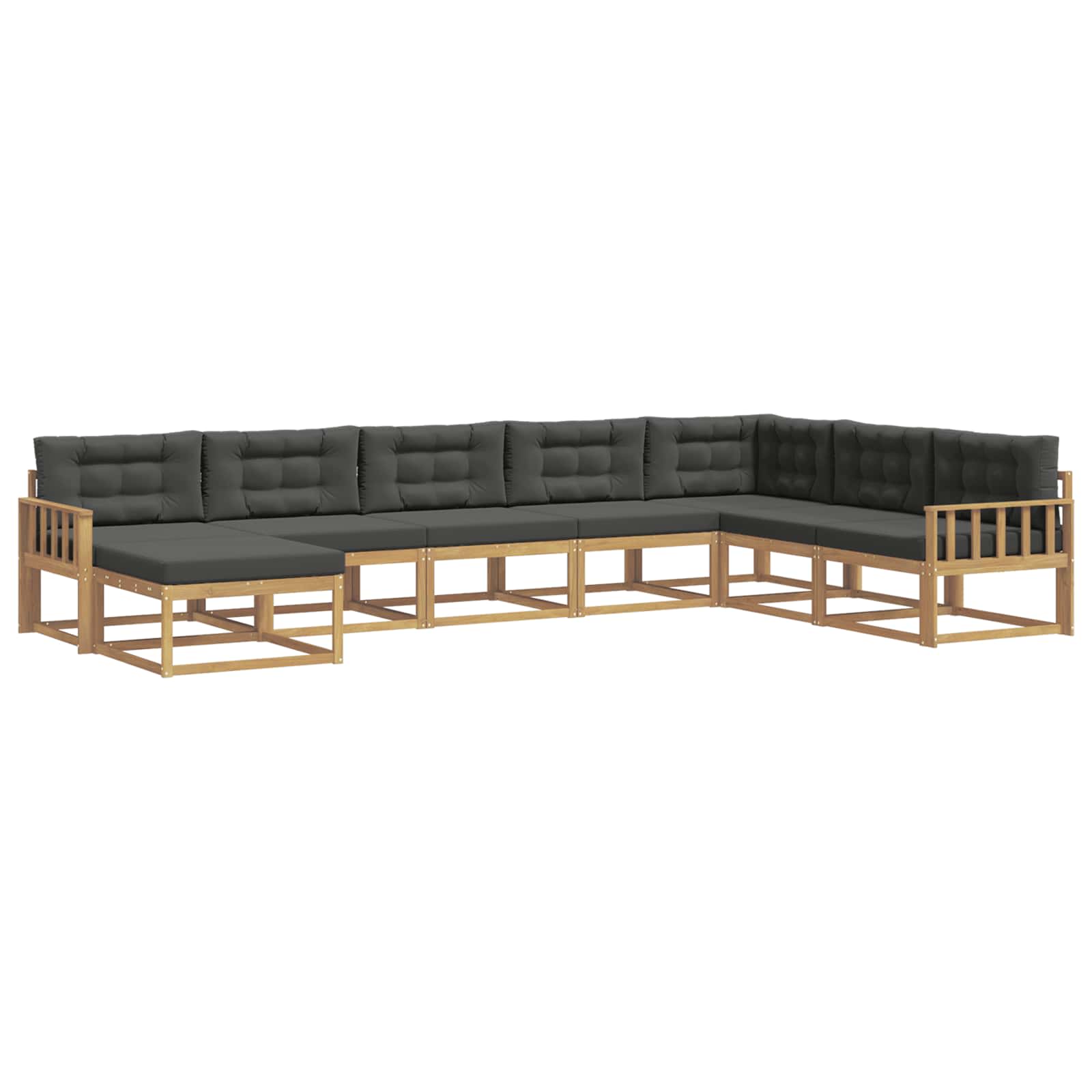 Set vanjskih sofa 8 pcs Bijela i antracit