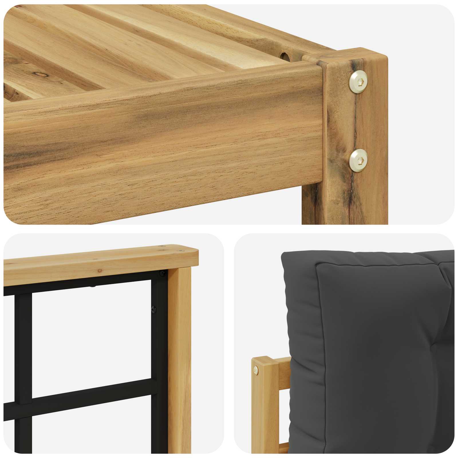 Set vanjskih sofa 9 pcs Bijela i antracit
