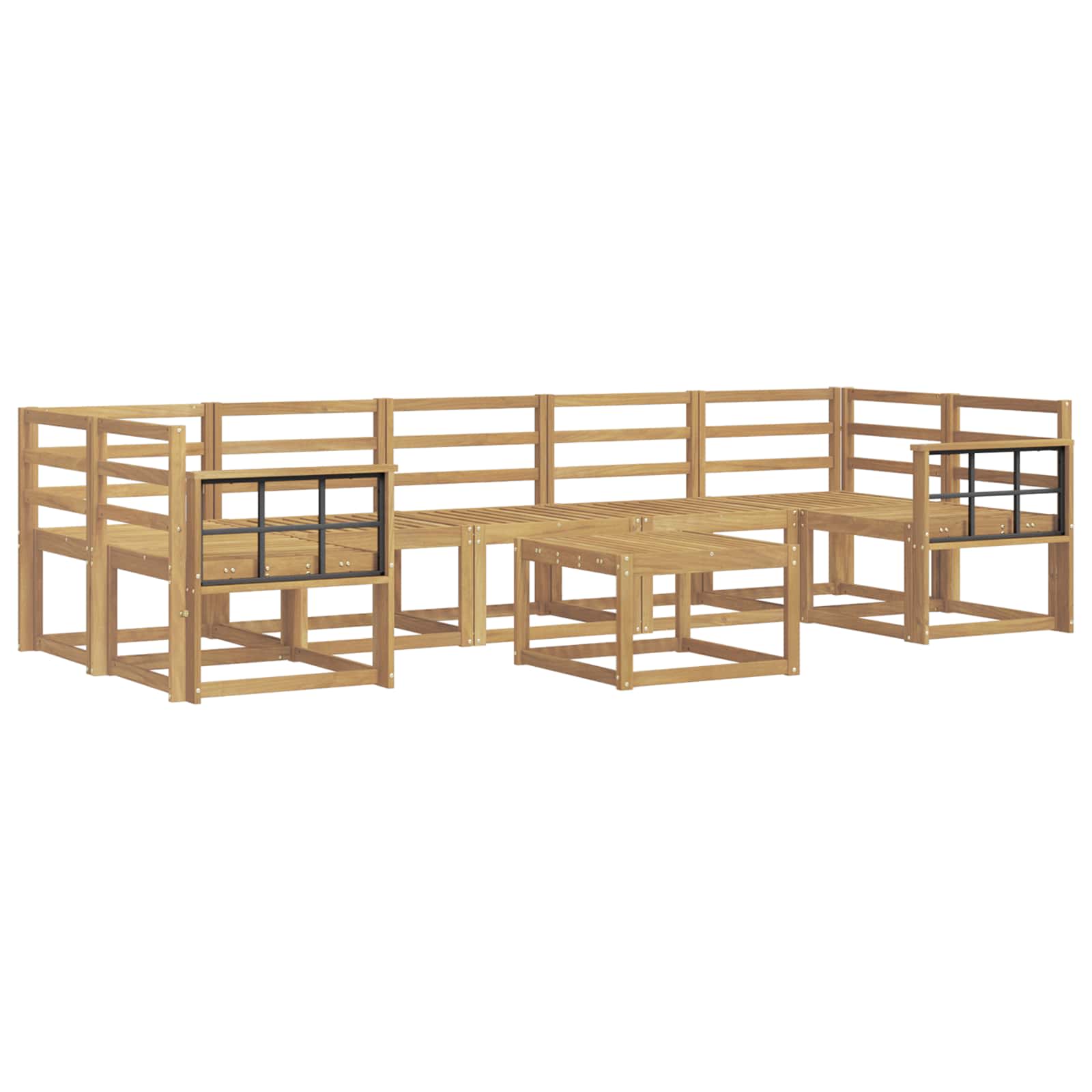 Set vanjskih sofa 8 pcs Bijela 59 x 59 x 37 cm