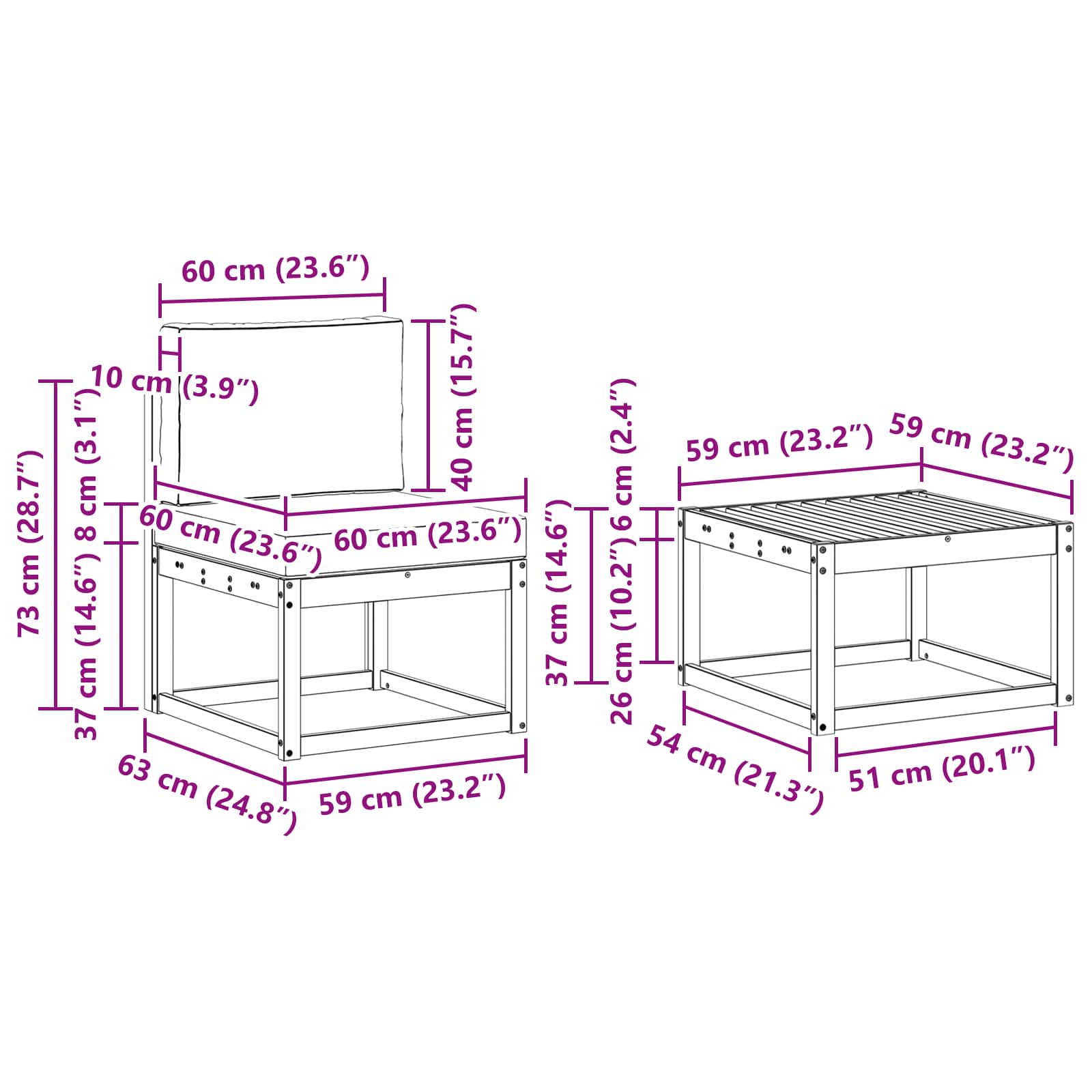 Set vanjskih sofa 9 pcs Bijela i svjetlosiva Poliester