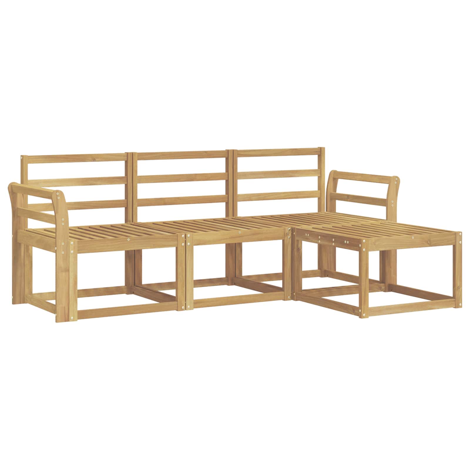 Set vanjskih sofa 4 pcs Bijela 194 x 122,5 x 73 cm