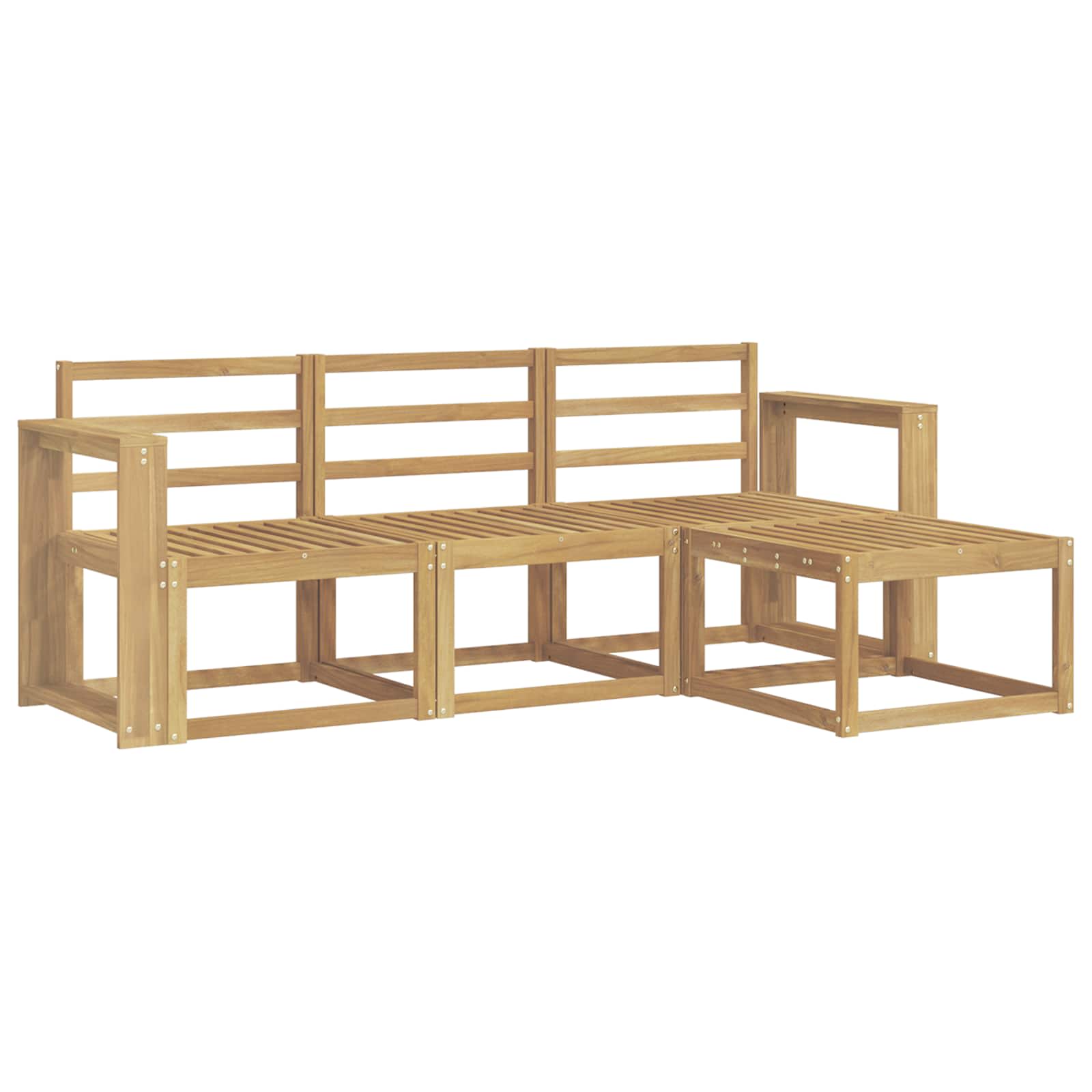 Set vanjskih sofa 4 pcs Bijela 193,5 x 122,5 x 73 cm