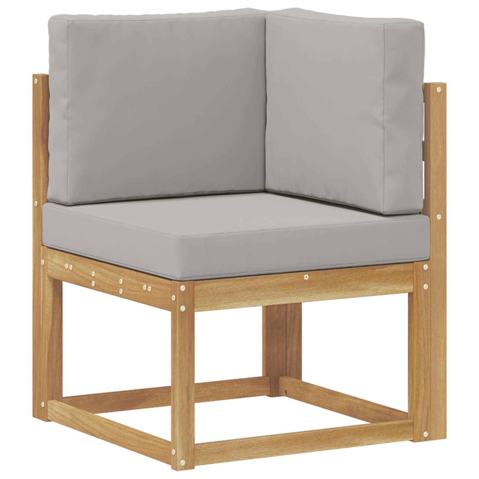Set vanjskih sofa 3 Komad Bijela i svjetlosiva Poliester
