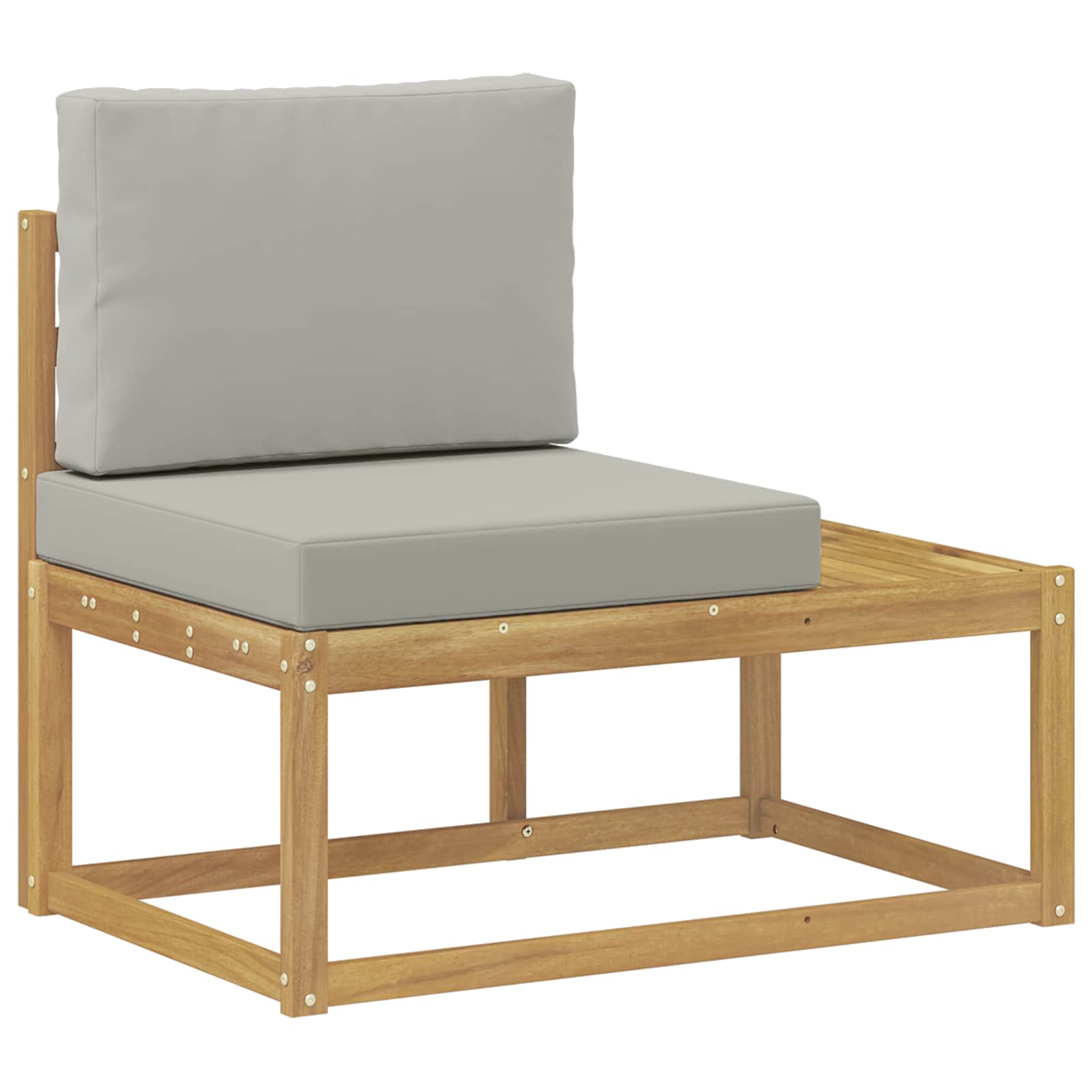 Set vanjskih sofa 4 Komad Bijela i svjetlosiva Poliester