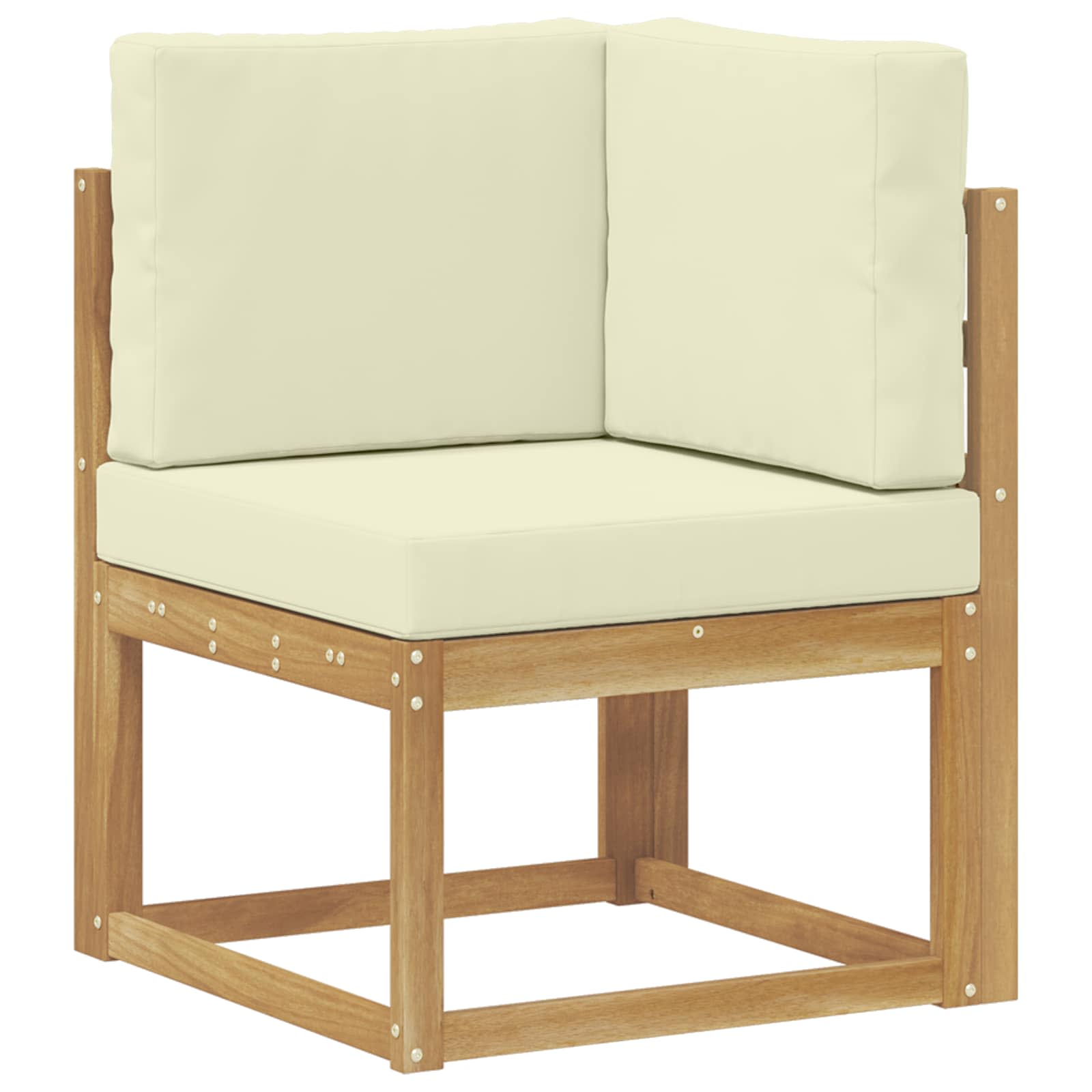 Set vanjskih sofa 10 pcs Bijela i krem 59 x 59 x 37 cm