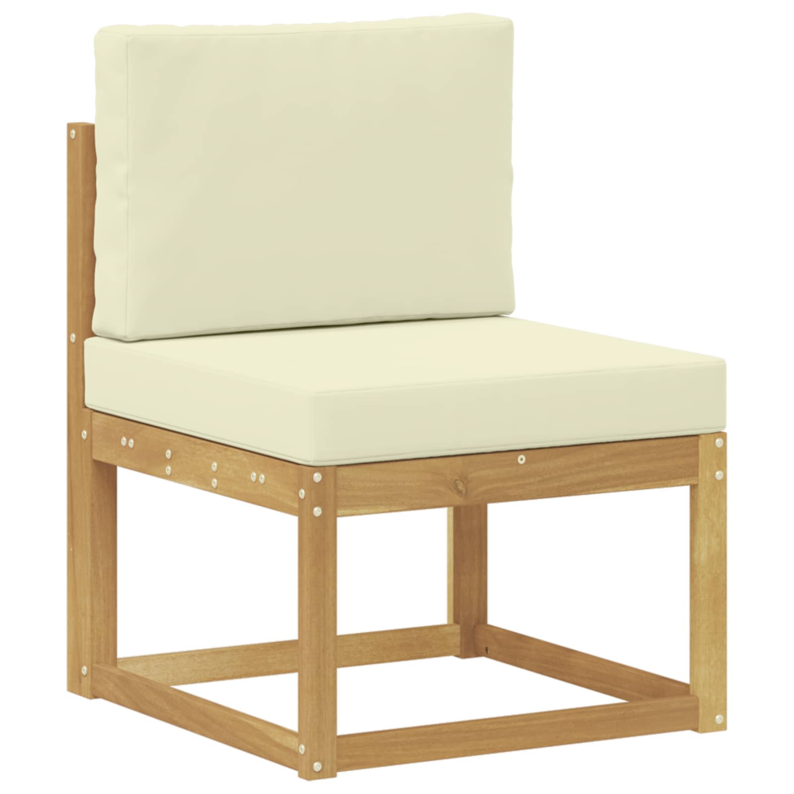 Set vanjskih sofa 10 pcs Bijela i krem 59 x 59 x 37 cm