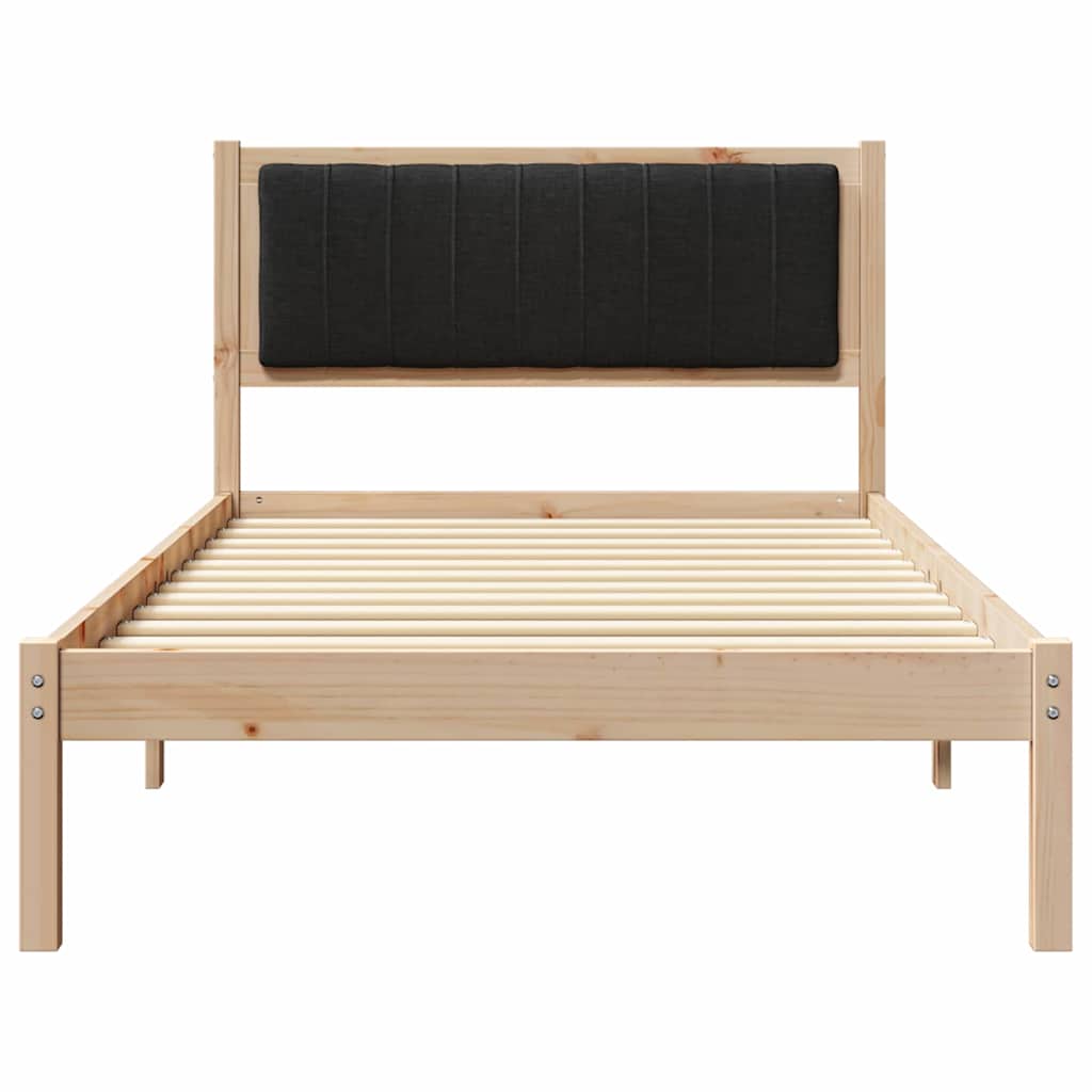 Krevetni okvir s tapiciranim uzglavljem Crna 100 x 200 cm
