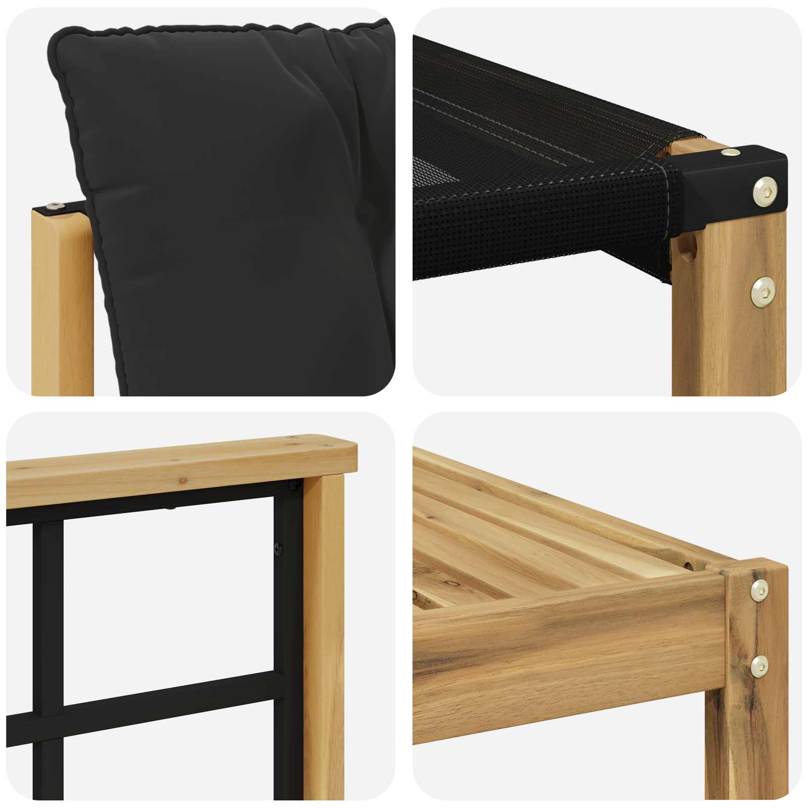 Set vanjskih sofa 8 pcs Bijela i crna