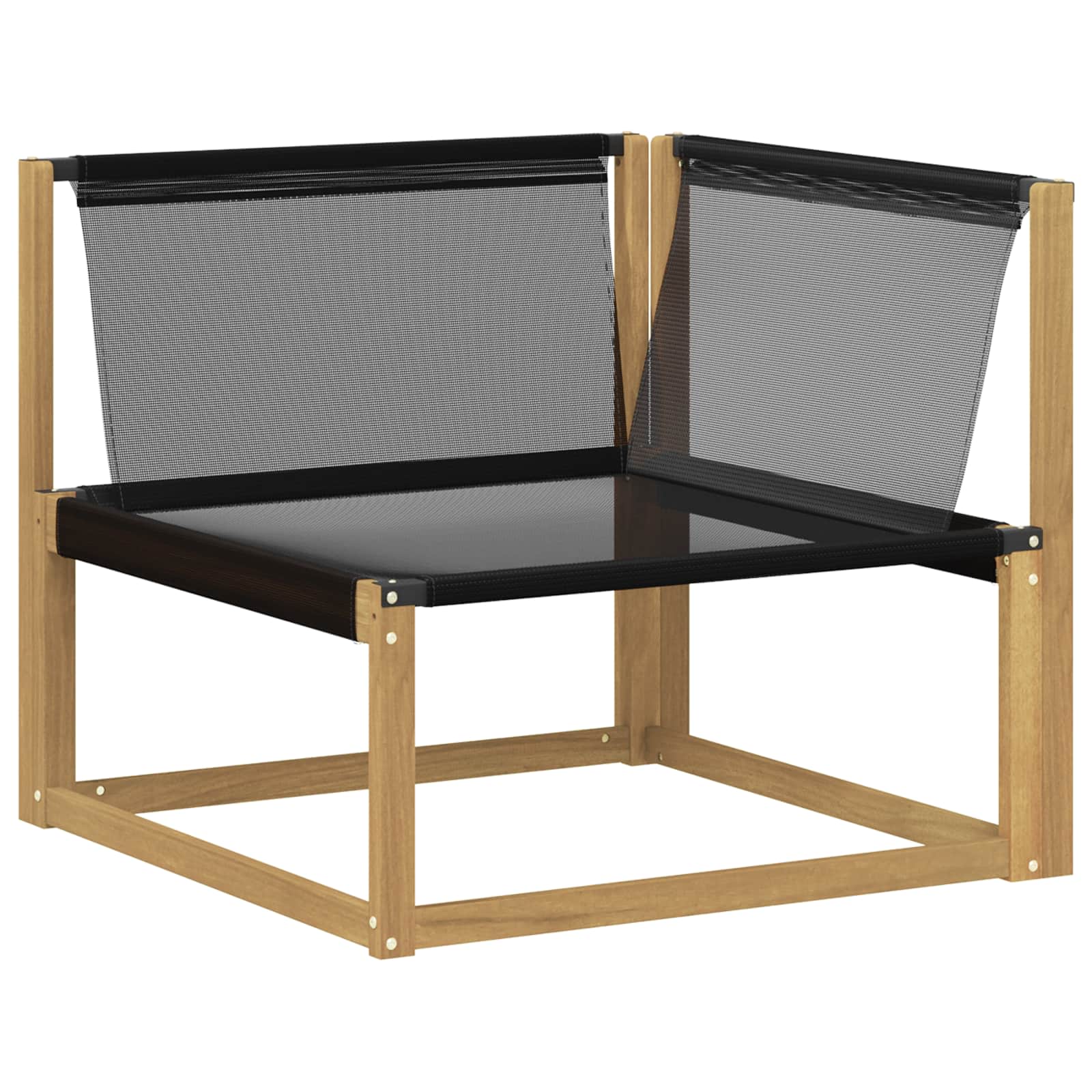 Set vanjskih sofa 8 pcs Bijela i crna Čvrsto drvo akacije