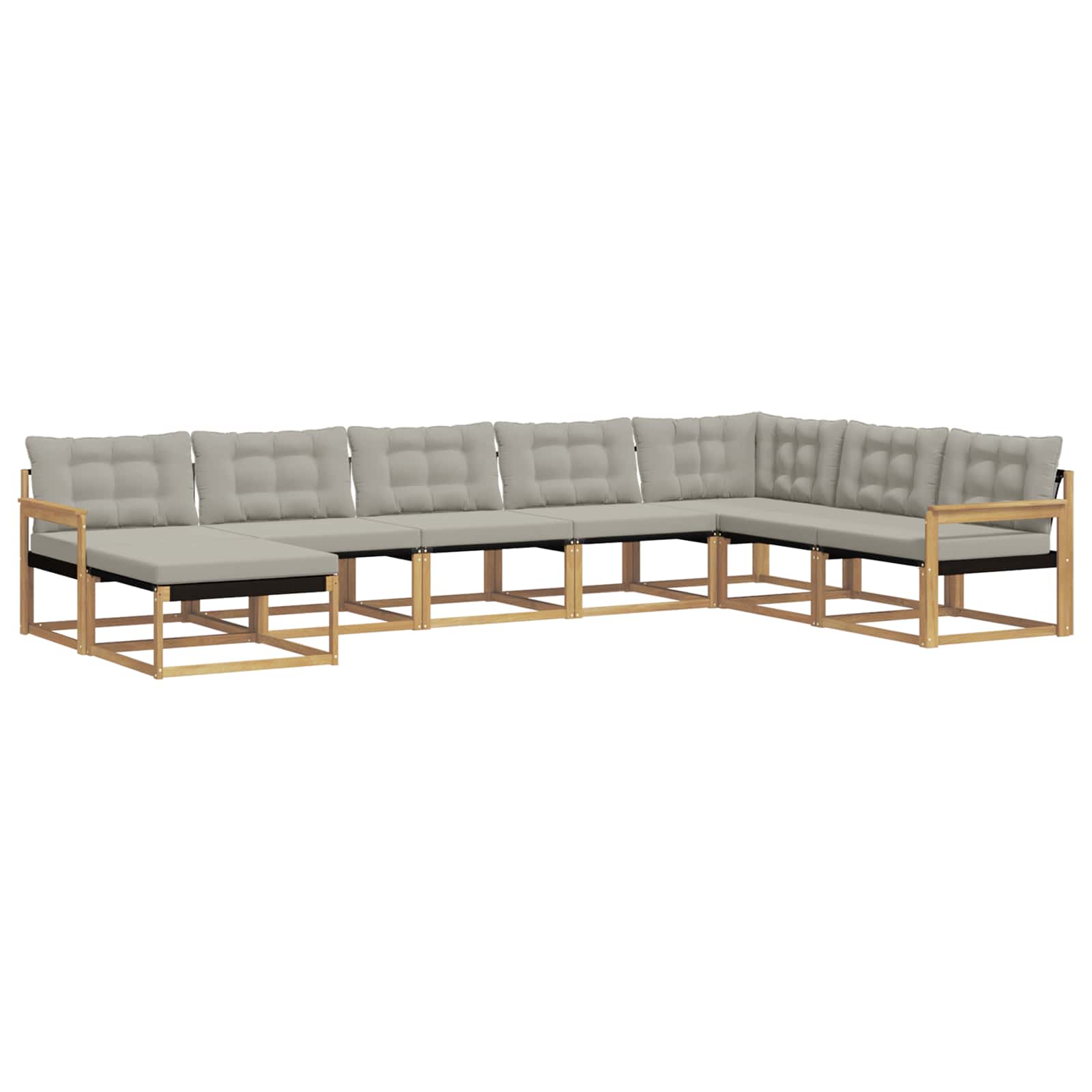 Set vanjskih sofa 8 pcs Čvrsto drvo akacije