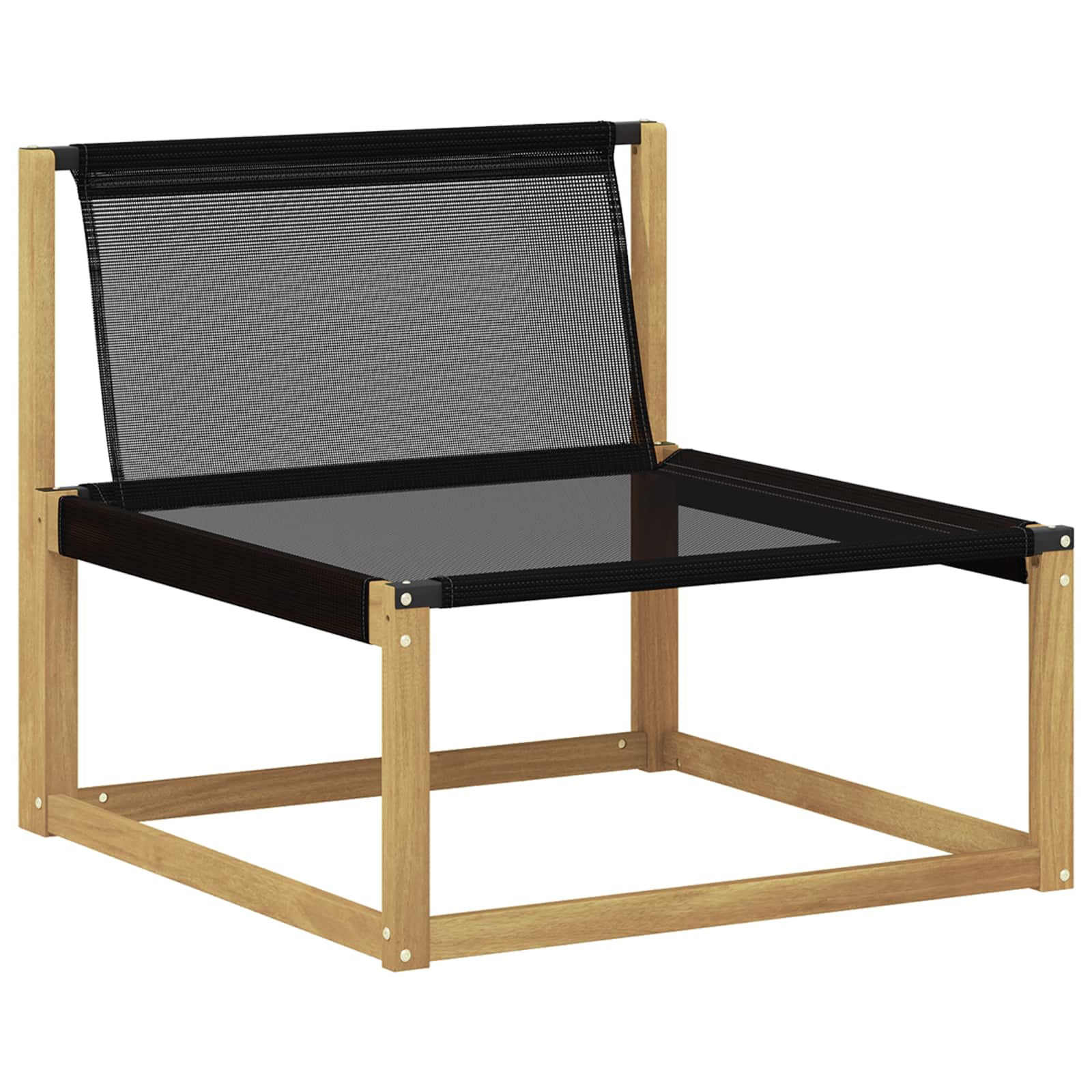 Set vanjskih sofa 9 pcs Bijela i crna Čvrsto drvo akacije