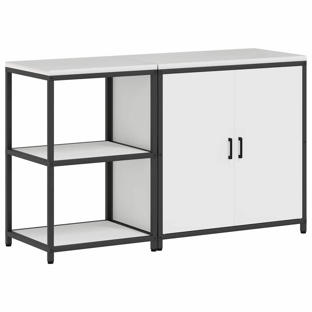 Kuhinjski set za pohranu HATTEM 2 pcs Bijela Čelična vrata