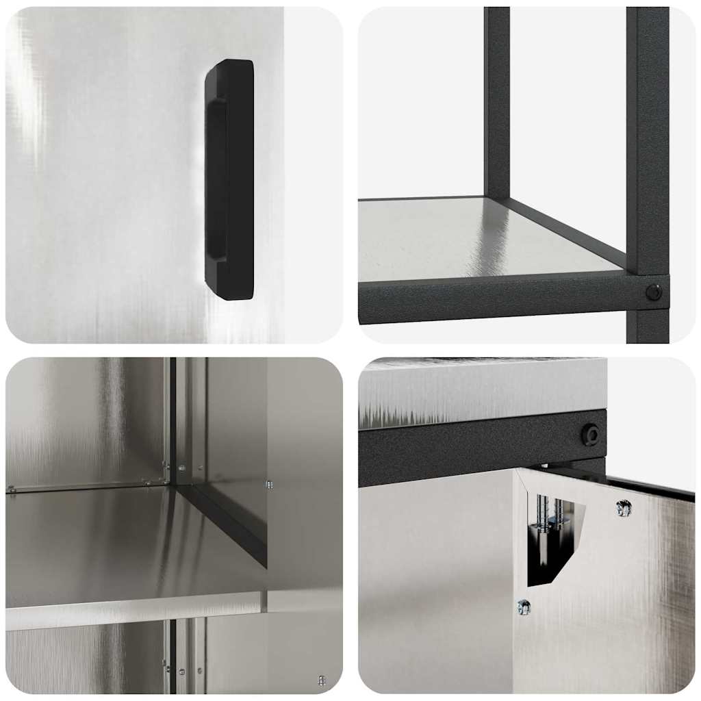 Kuhinjski set za pohranu HATTEM 3 pcs Srebrna Nehrđajući čelik