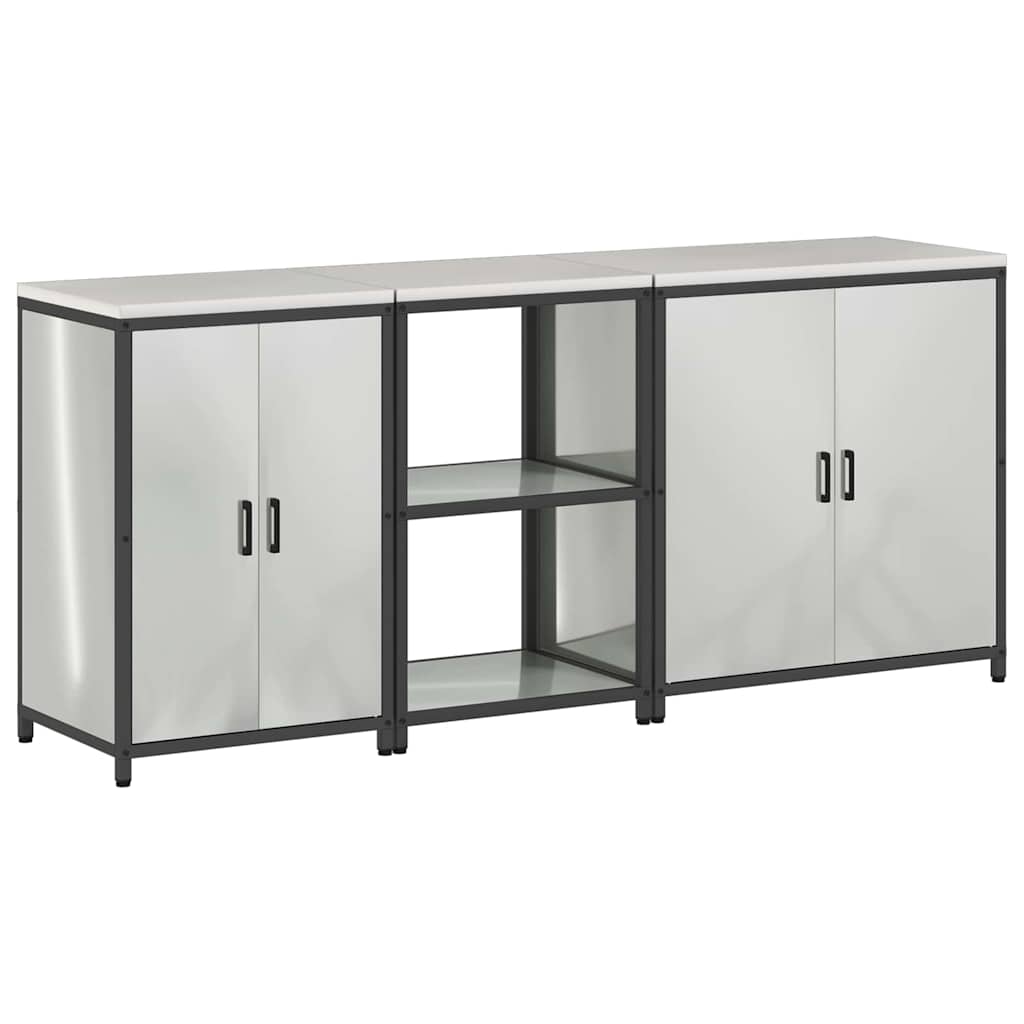 Kuhinjski set za pohranu HATTEM 3 pcs Srebrna Pocinčani čelik