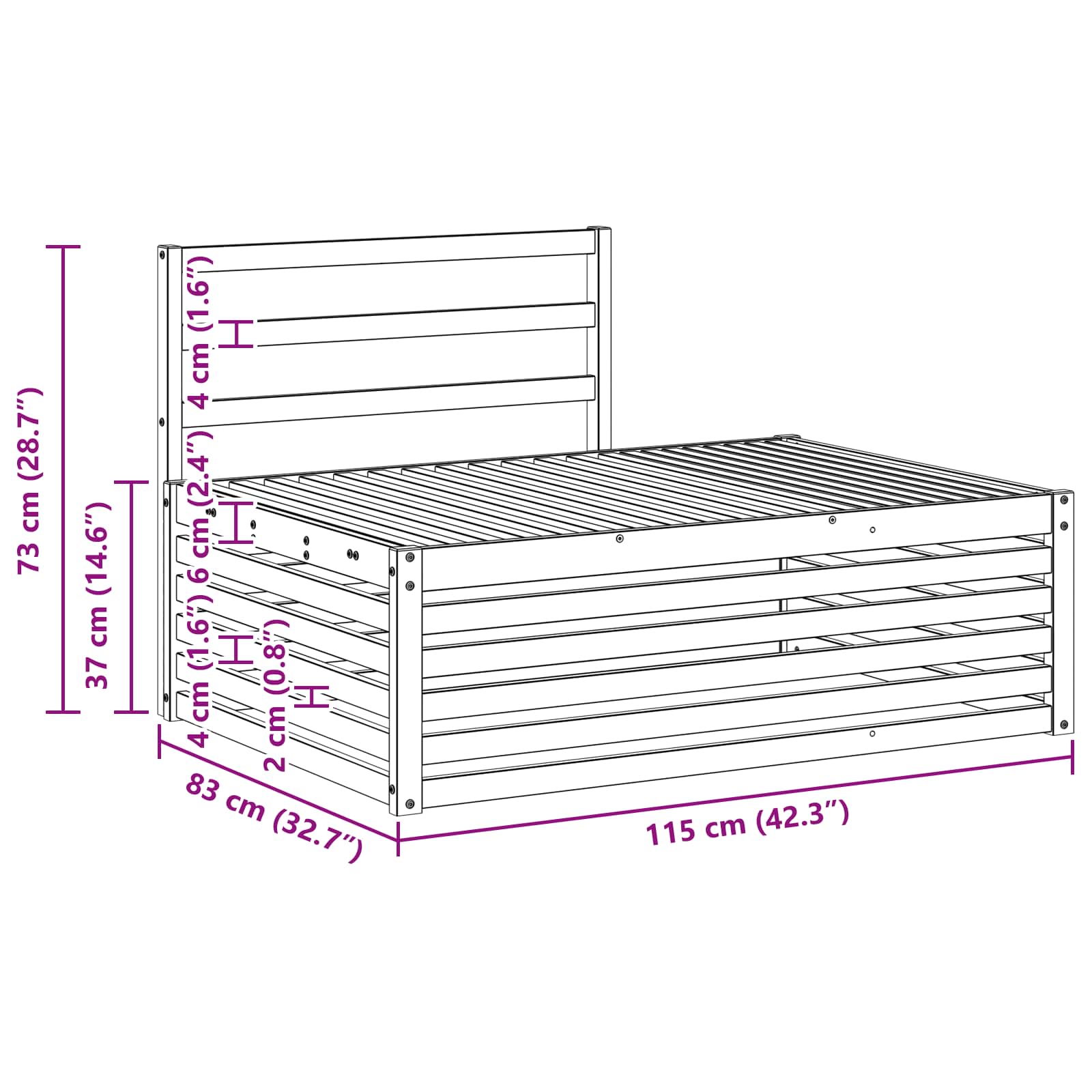 Set vanjskih sofa 3 Komad
