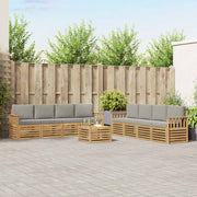Set vanjskih sofa 9 pcs Bijela i svjetlosiva 59 x 59 x 37 cm