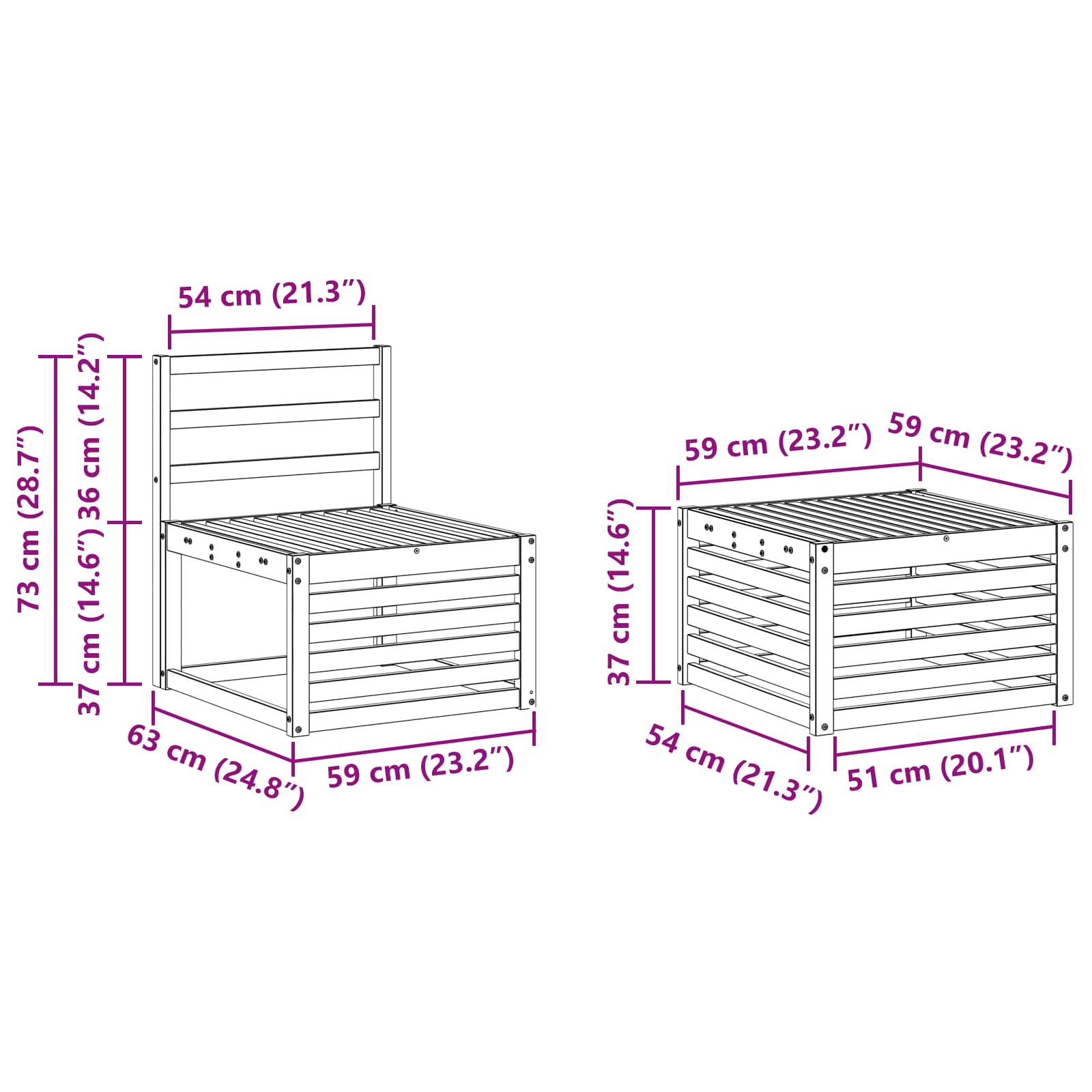 Set vanjskih sofa 5 pcs Bijela 249 x 122,5 x 73 cm