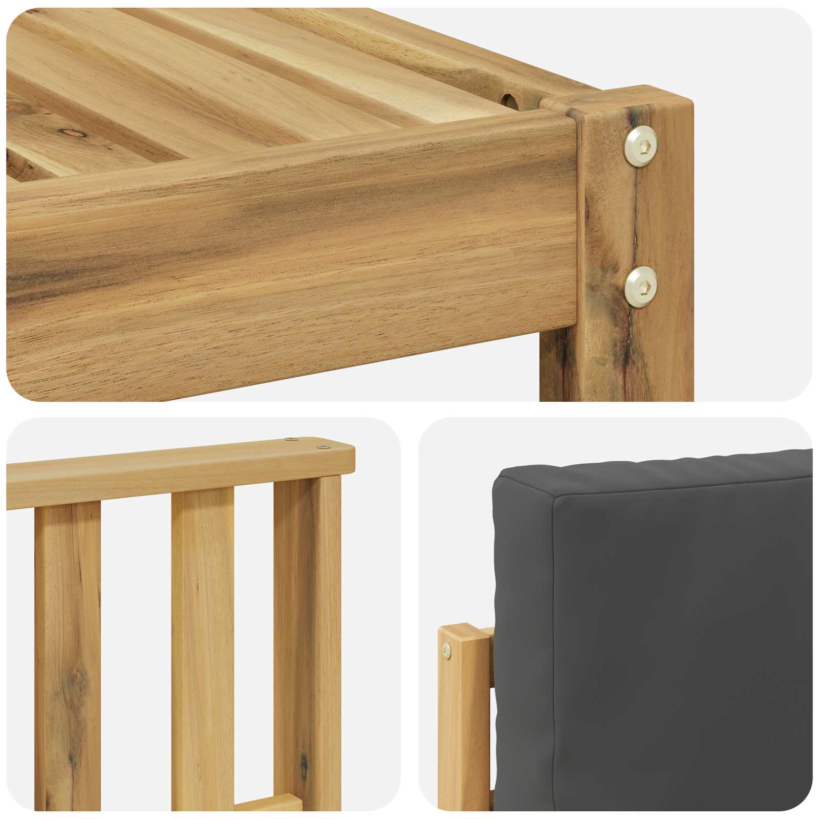 Set vanjskih sofa 5 pcs Bijela i antracit 249 x 122,5 x 73 cm