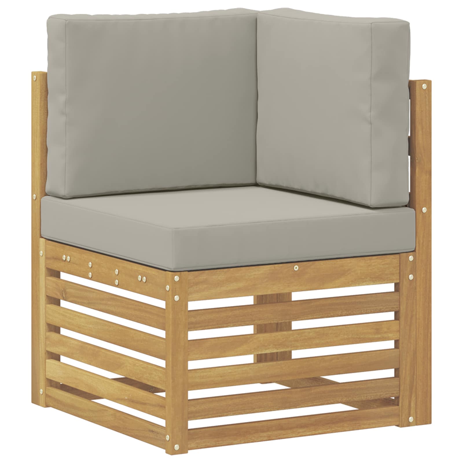 Set vanjskih sofa 7 pcs Bijela i svjetlosiva 59 x 59 x 37 cm