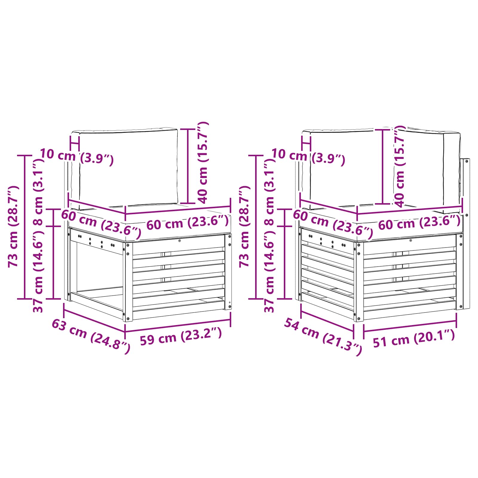 Set vanjskih sofa 7 pcs Bijela i antracit 247 x 128,5 x 73 cm
