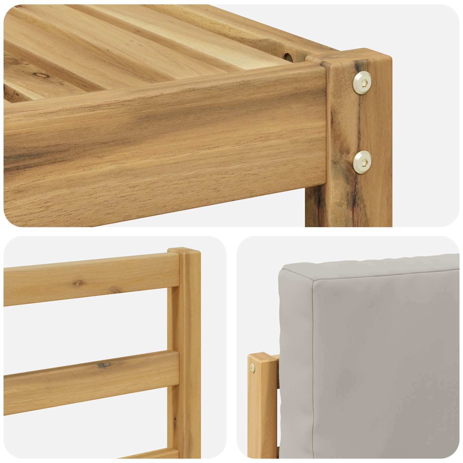 Set vanjskih sofa 9 pcs Bijela i svjetlosiva 59 x 59 x 37 cm