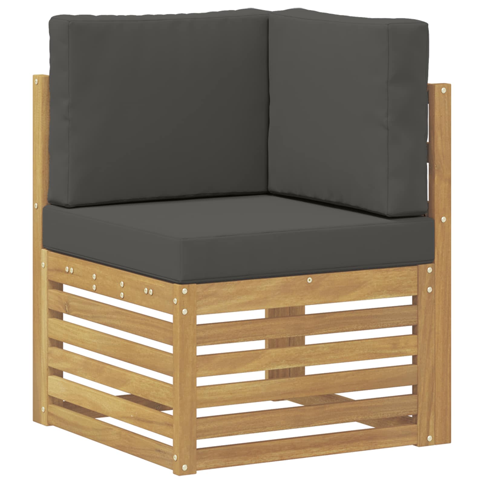 Set vanjskih sofa 6 pcs Bijela i antracit Poliester