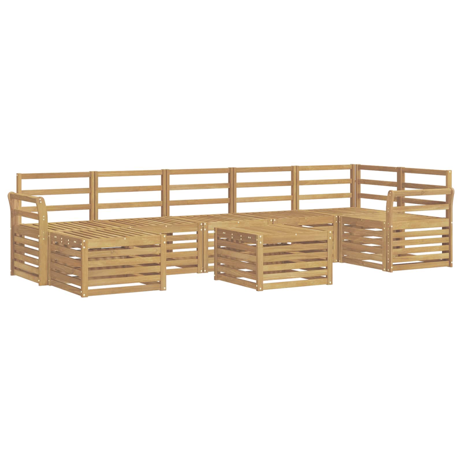 Set vanjskih sofa 8 pcs Bijela 59 x 59 x 37 cm